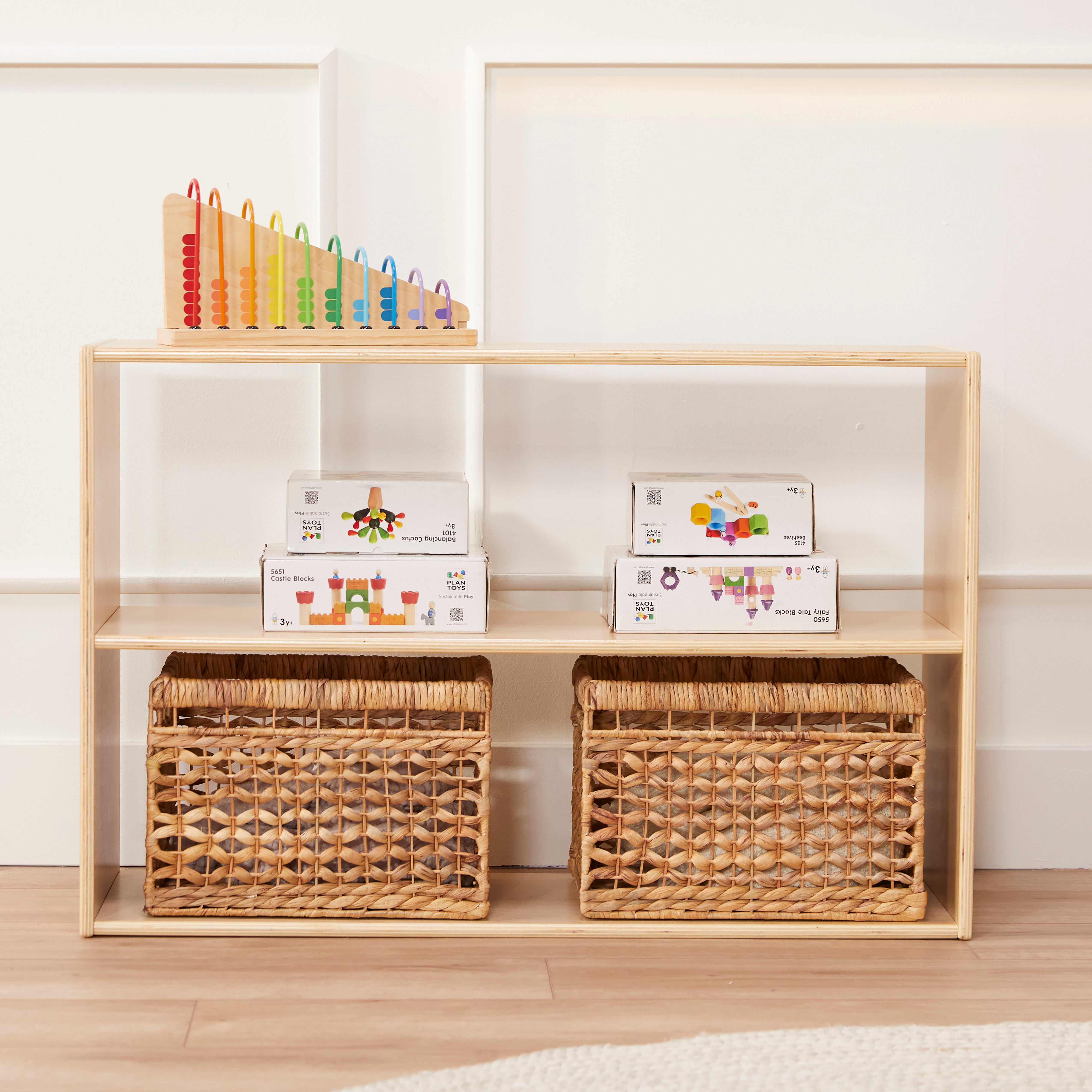 Streamline 2-Shelf Storage Cabinet without Back 24in H - Natural