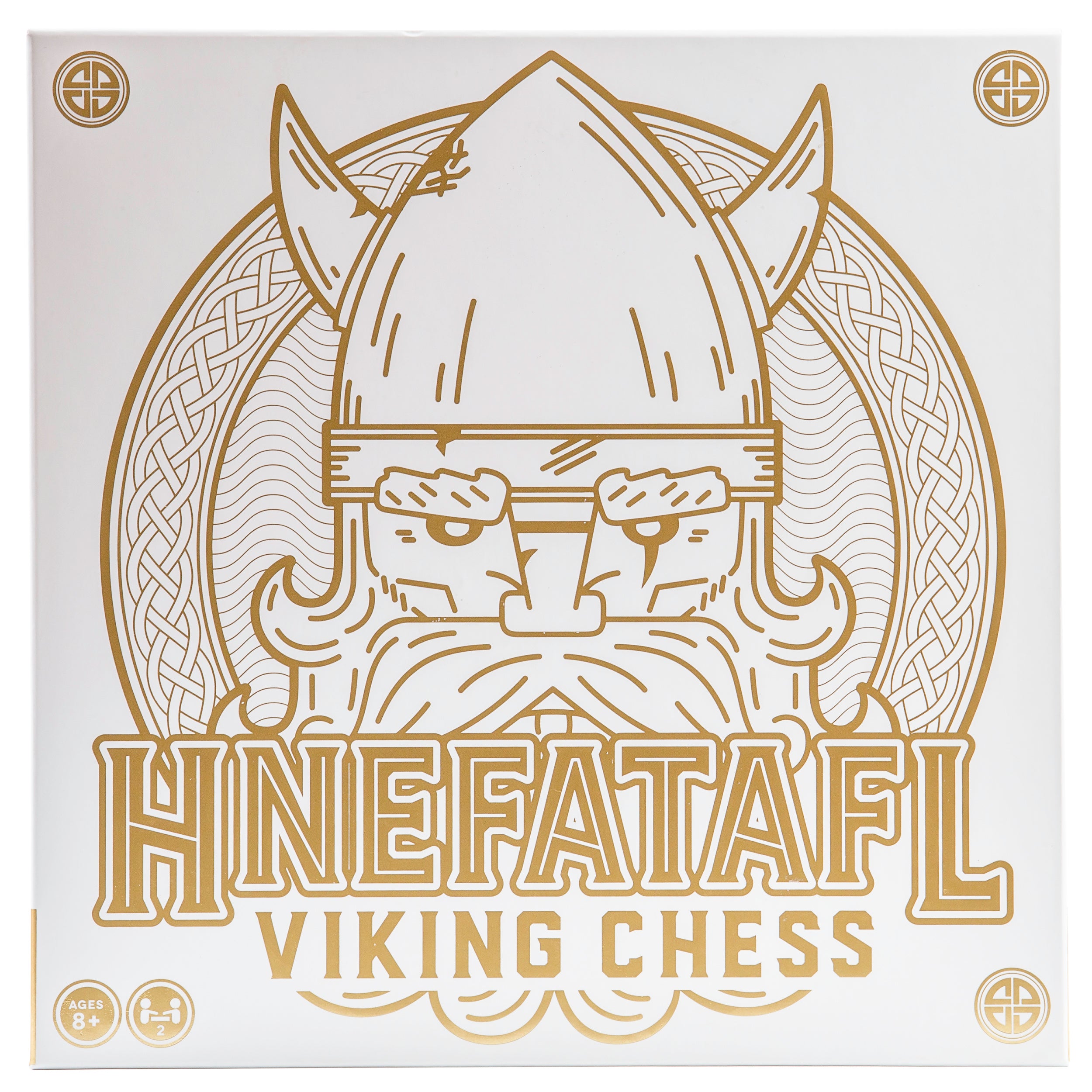 Hnefatafl, Two Player Strategy Game with Wooden Game Board, for Kids and Adults