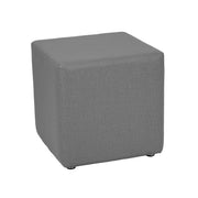 Pro Series Upholstered Square Ottoman 18" Height - Slate Gray Crosshatch