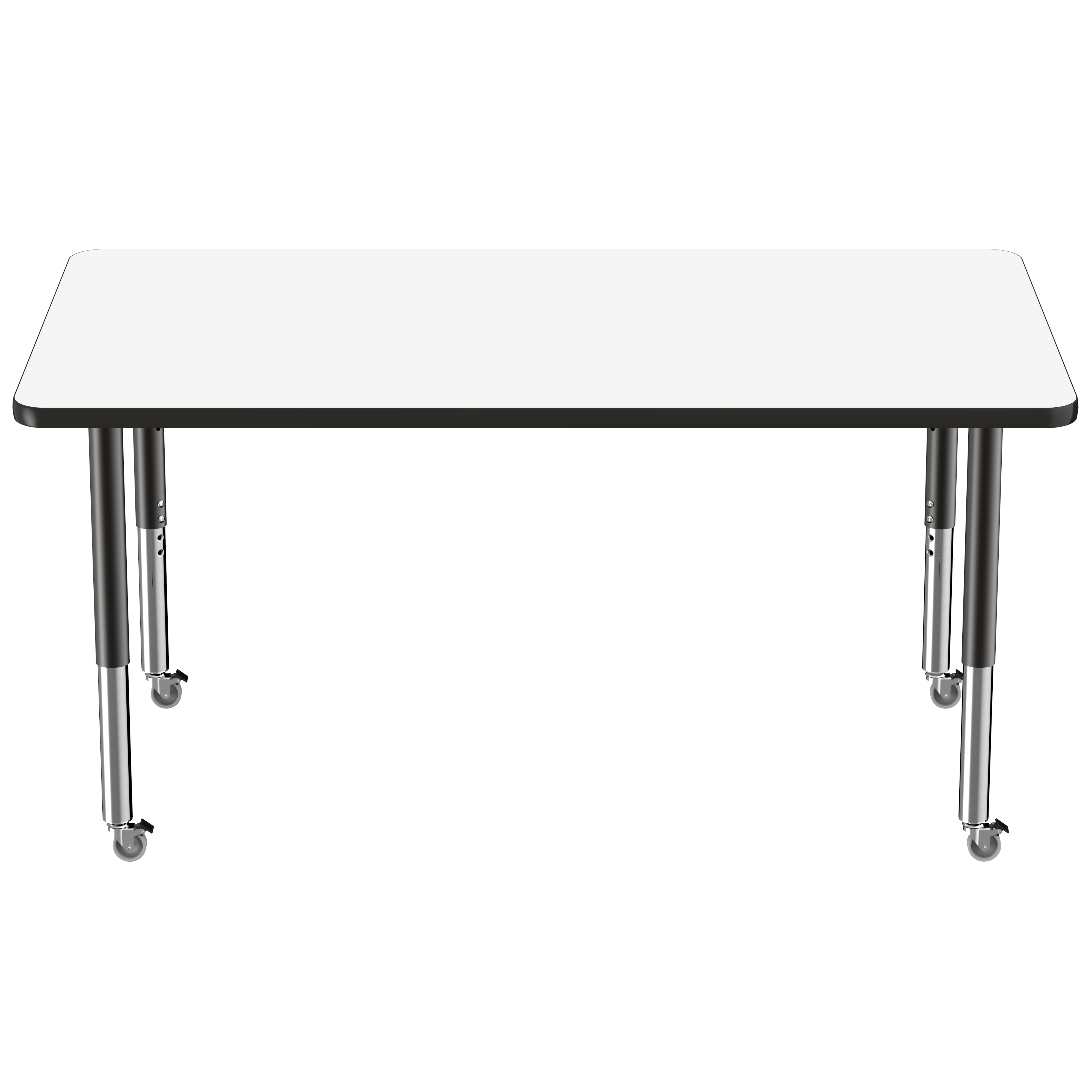 36" x 60" Rectangle Dry-Erase Activity Table with Adjustable Super Legs - Whiteboard/Black