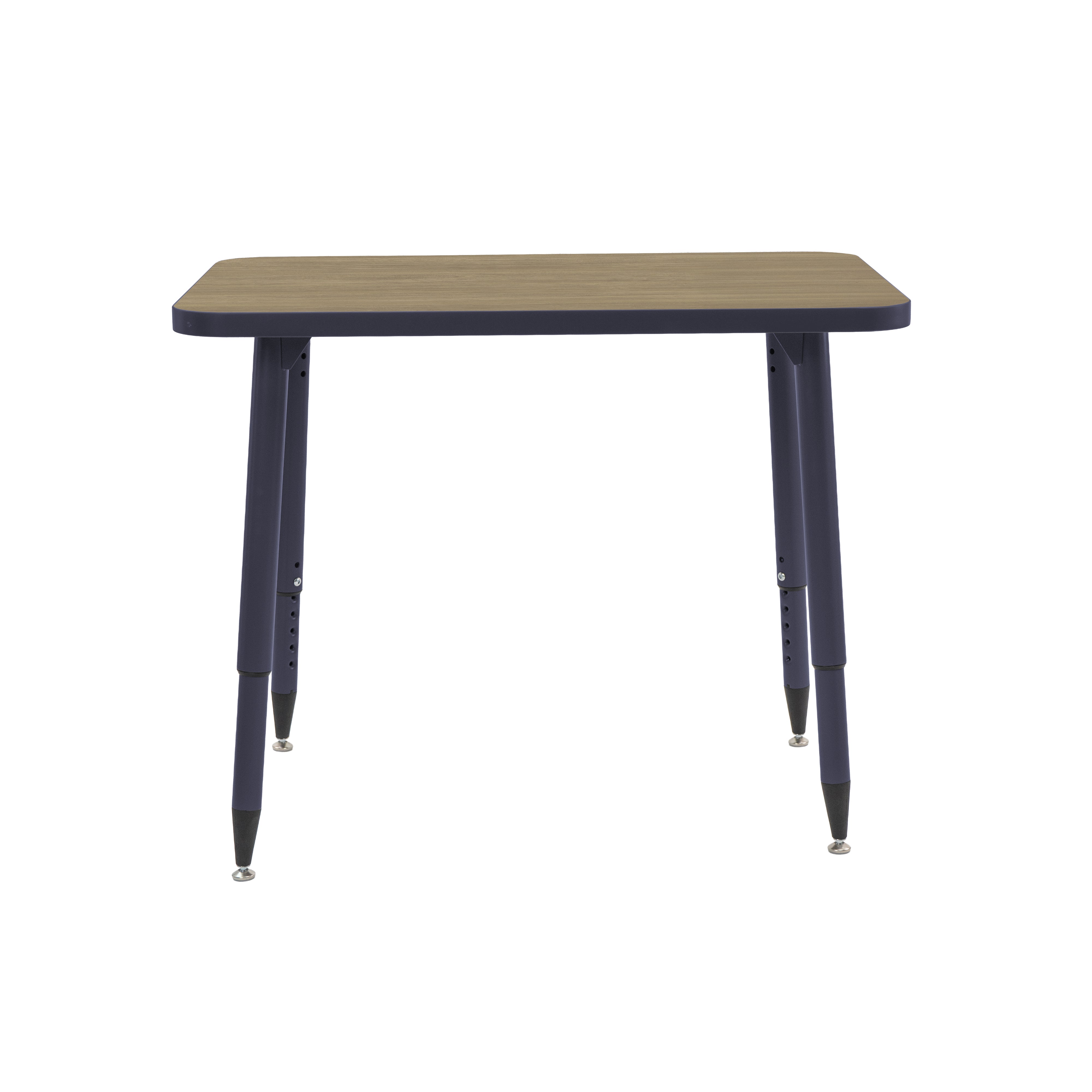 Adapte 24" x 36" Rectangle Thermofused Activity Table with Adjustable Tapered Legs - Pasadena Oak/Navy