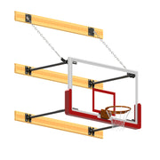 Basketball Backstop - Wall-Mounted - Shooting Station - Stationary Glass Backboard (2 ft. - 4 ft. Wall Offset)