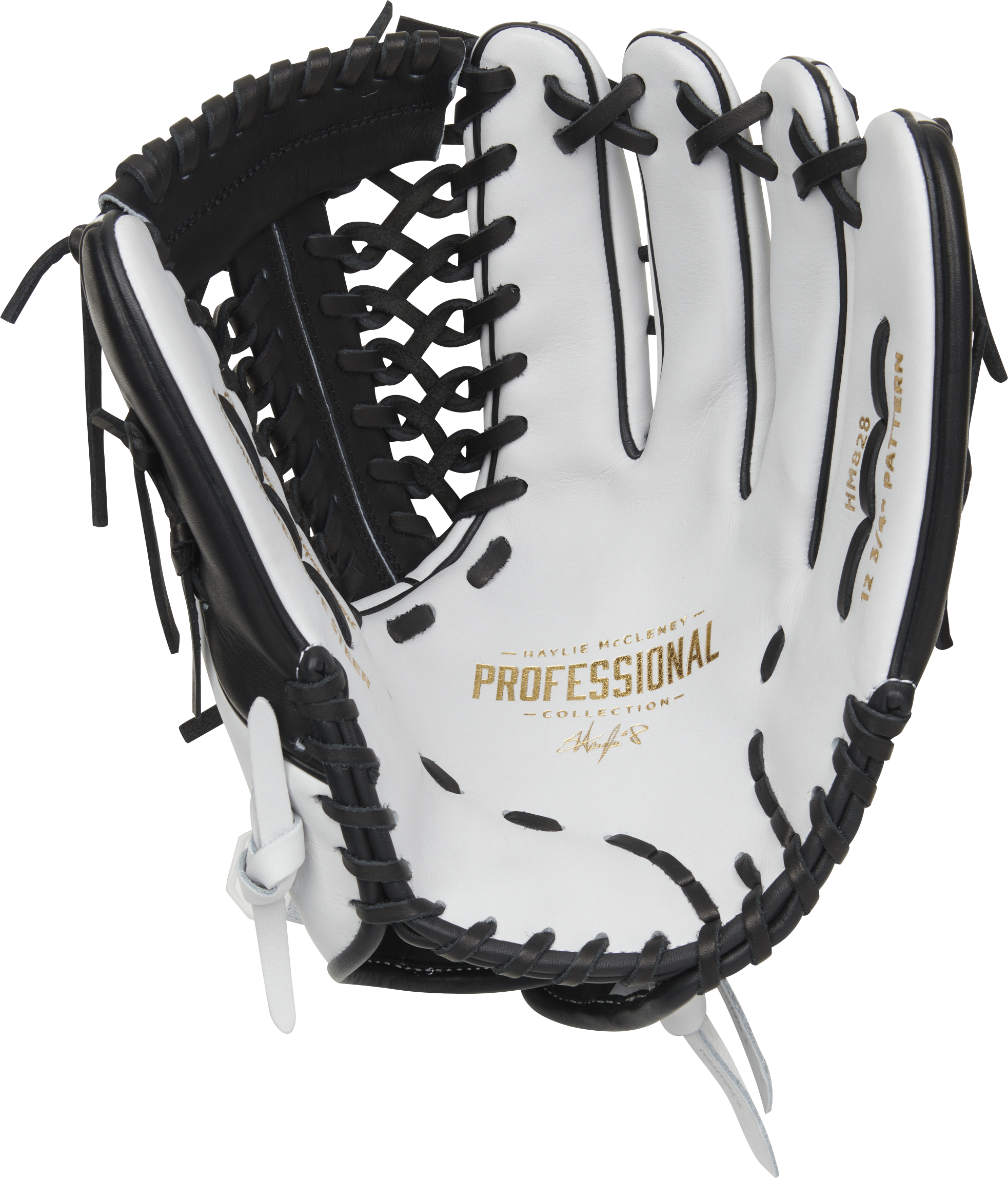 Easton Professional Collections Signature Series Haylie Mccleney 12.75-Inch Softball Glove - Right Hand Thrower - White/Black
