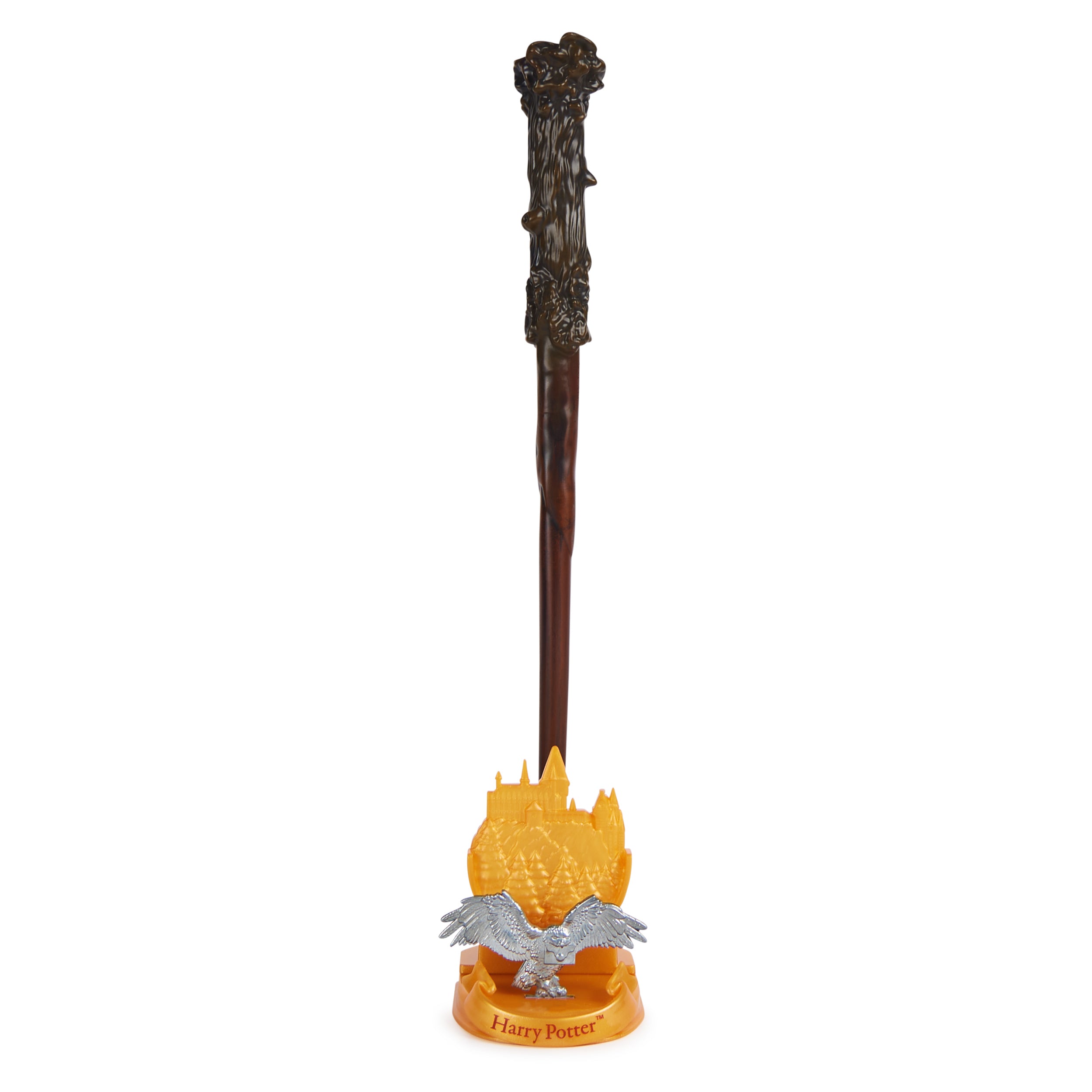 Wizarding World Harry Potter, 12-inch Magical Collector Harry Potter Wand with Stand & Die-cast Icon, Magical Creatures, Accessory for Halloween Costumes