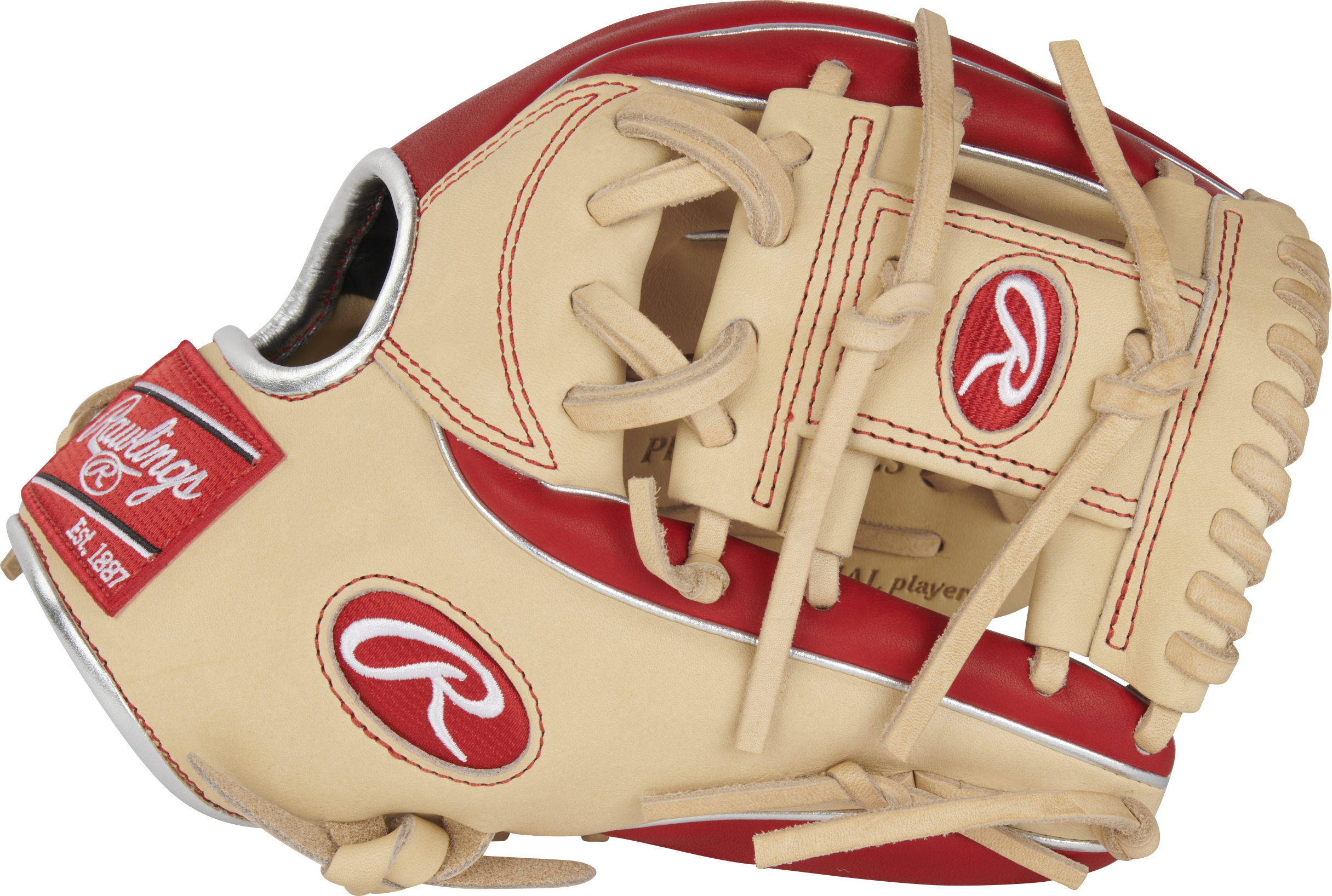 Rawlings Heart Of The Hide Series 11.5-Inch Baseball Glove - Right Hand Thrower - Camel/Scarlet