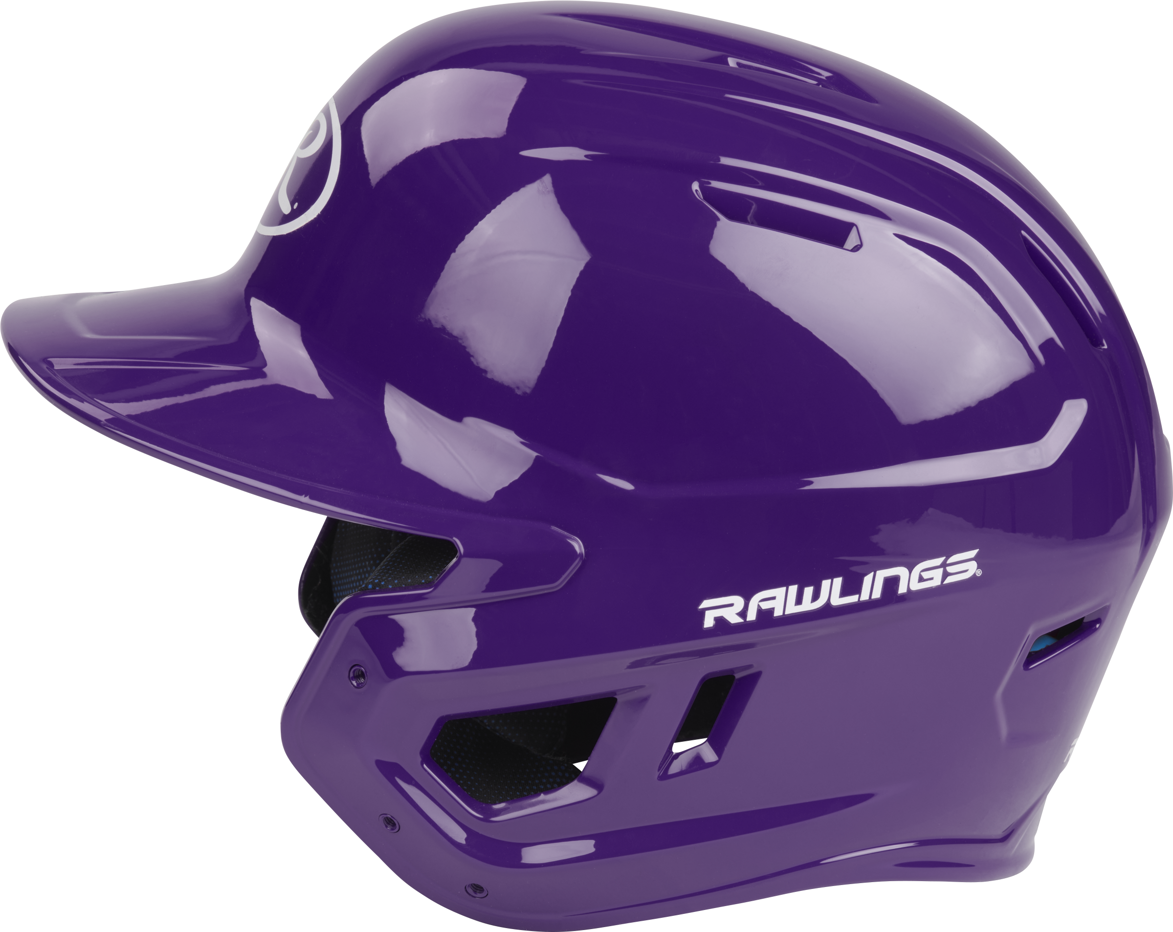 Rawlings Mach Gloss Senior Baseball Helmet - Purple
