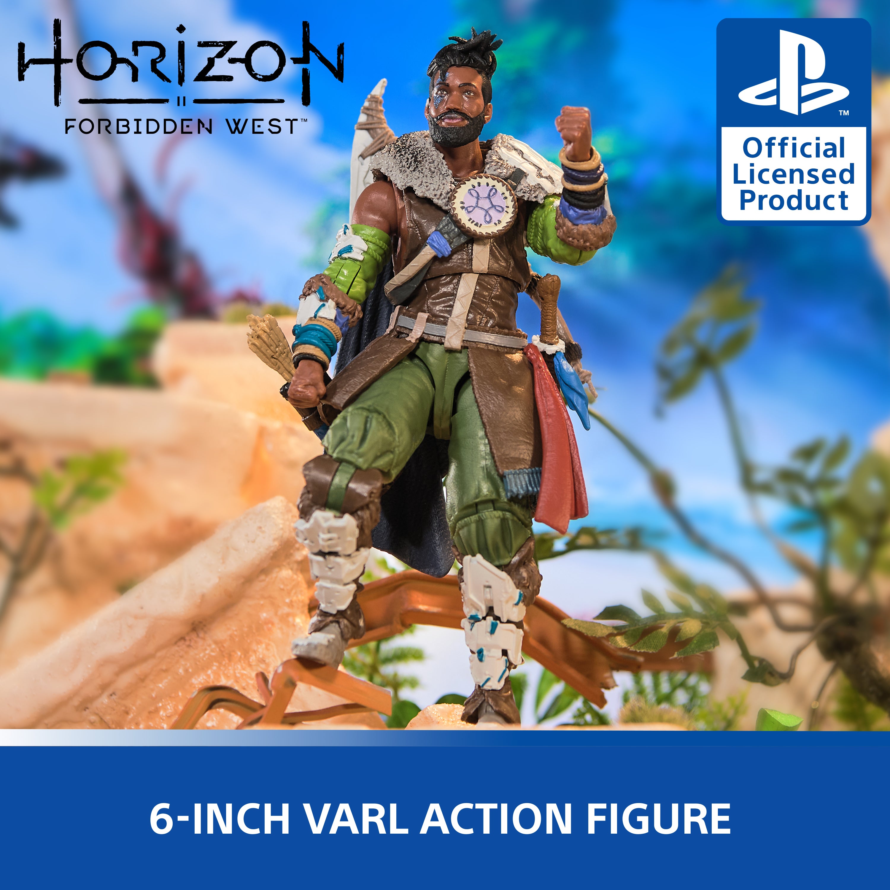 PlayStation, Horizon Forbidden West, 6” Varl Action Figure with 3 Accessories, The Shapes Collection, For PS5 Fans & Collectors Ages 17+