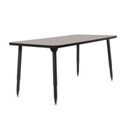 Adapte 30" x 60" Rectangle Thermofused Activity Table with Adjustable Tapered Legs - Gray/Black