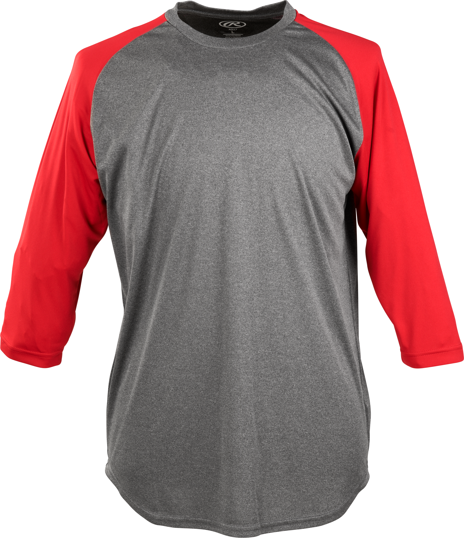 Rawlings Adult Three-Quarter Sleeve Performance Jersey - Small - Scarlet