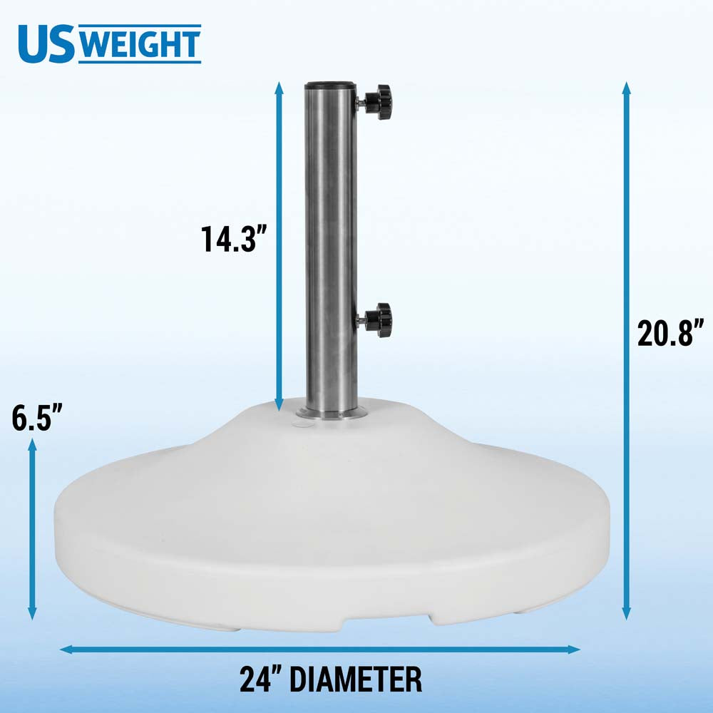 Fillabe Free Standing Commercial Umbrella Base (White)