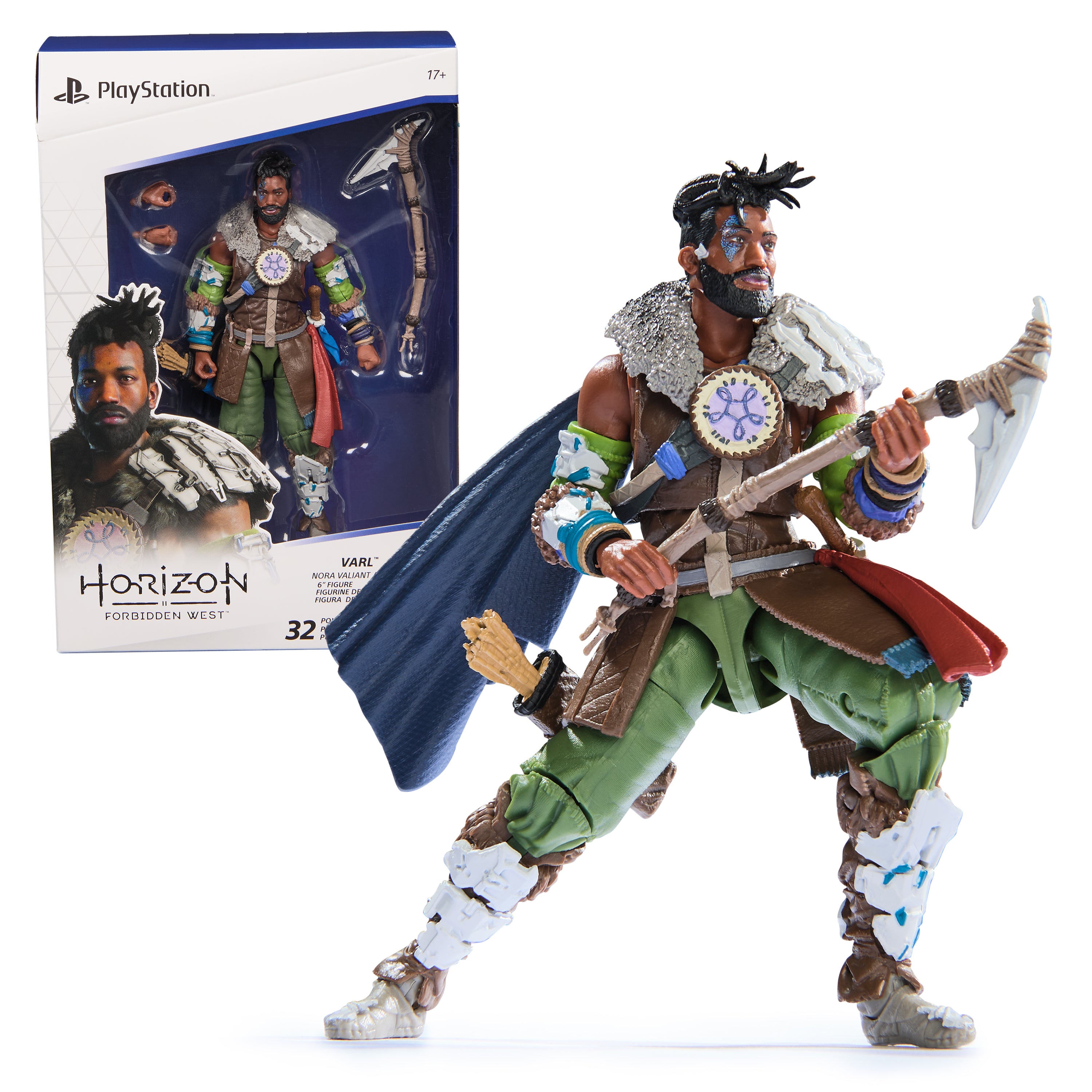 PlayStation, Horizon Forbidden West, 6” Varl Action Figure with 3 Accessories, The Shapes Collection, For PS5 Fans & Collectors Ages 17+