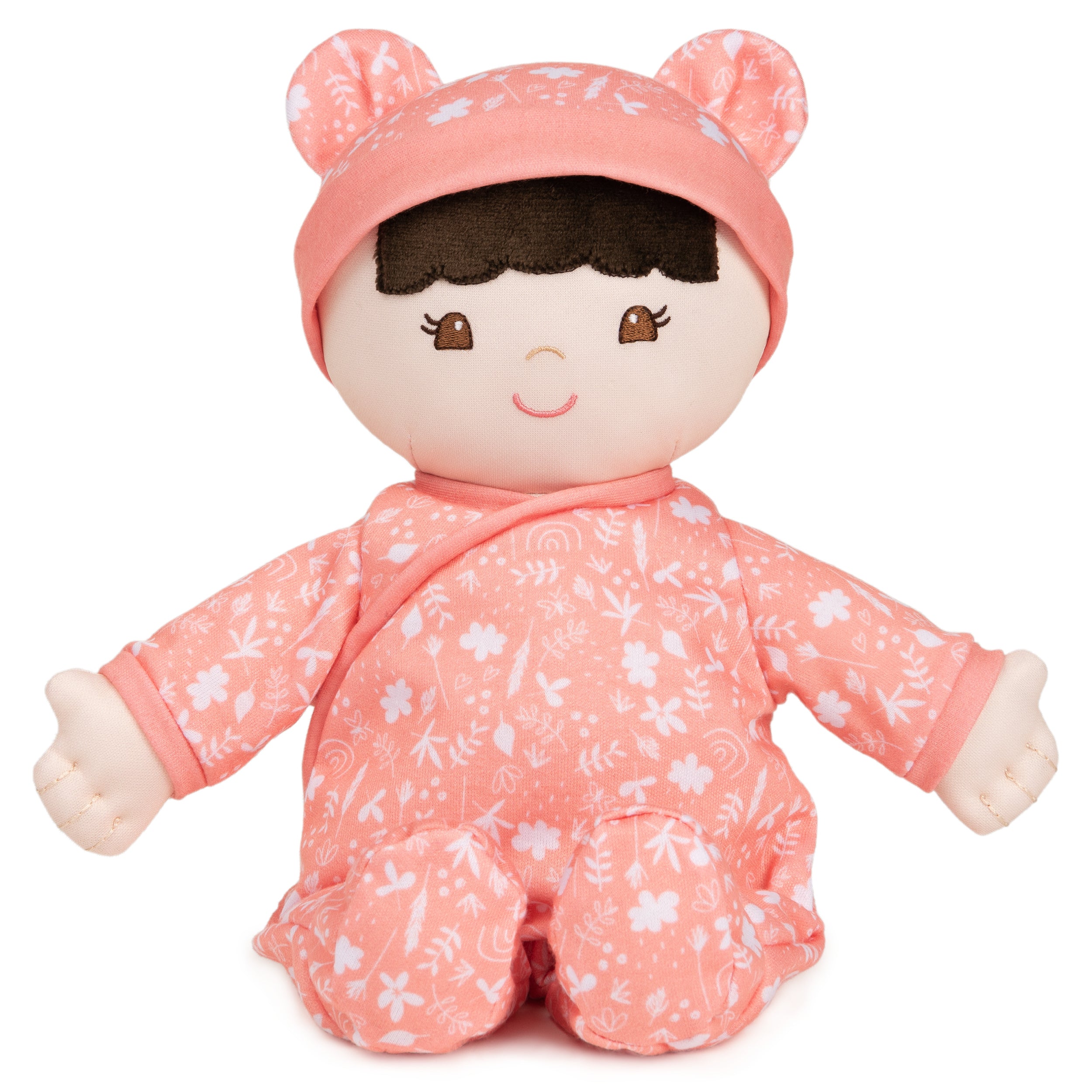 Baby GUND Sustainable Baby Doll, Plush Doll Made from Recycled Materials, For Newborns and Toddlers, Poppy, 12”