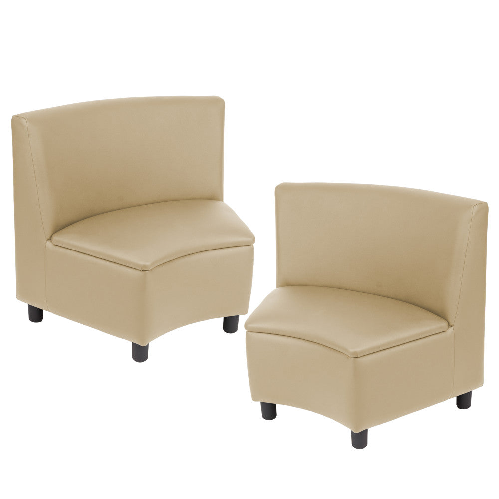 Kid Comfort Collective Modular Wedge Chairs, 2-Piece - Sand