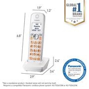 Panasonic Panasonic  Additional Cordless Phone Handset for use with (KX-TGDA63W) - White/Silver