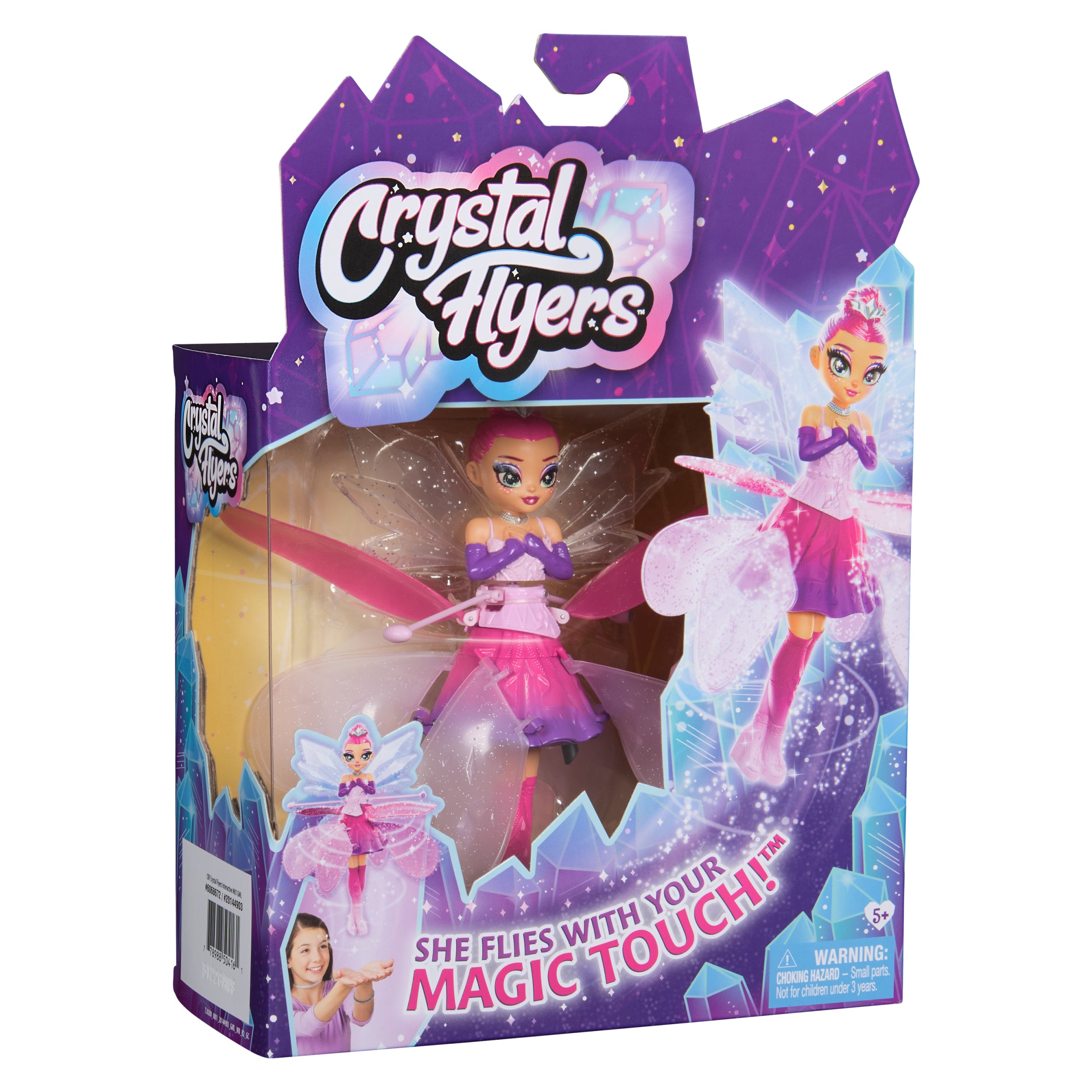 Crystal Flyers, Magical Flying Doll with Crystal Wings, Interactive Kids Toys for Ages 5 and up