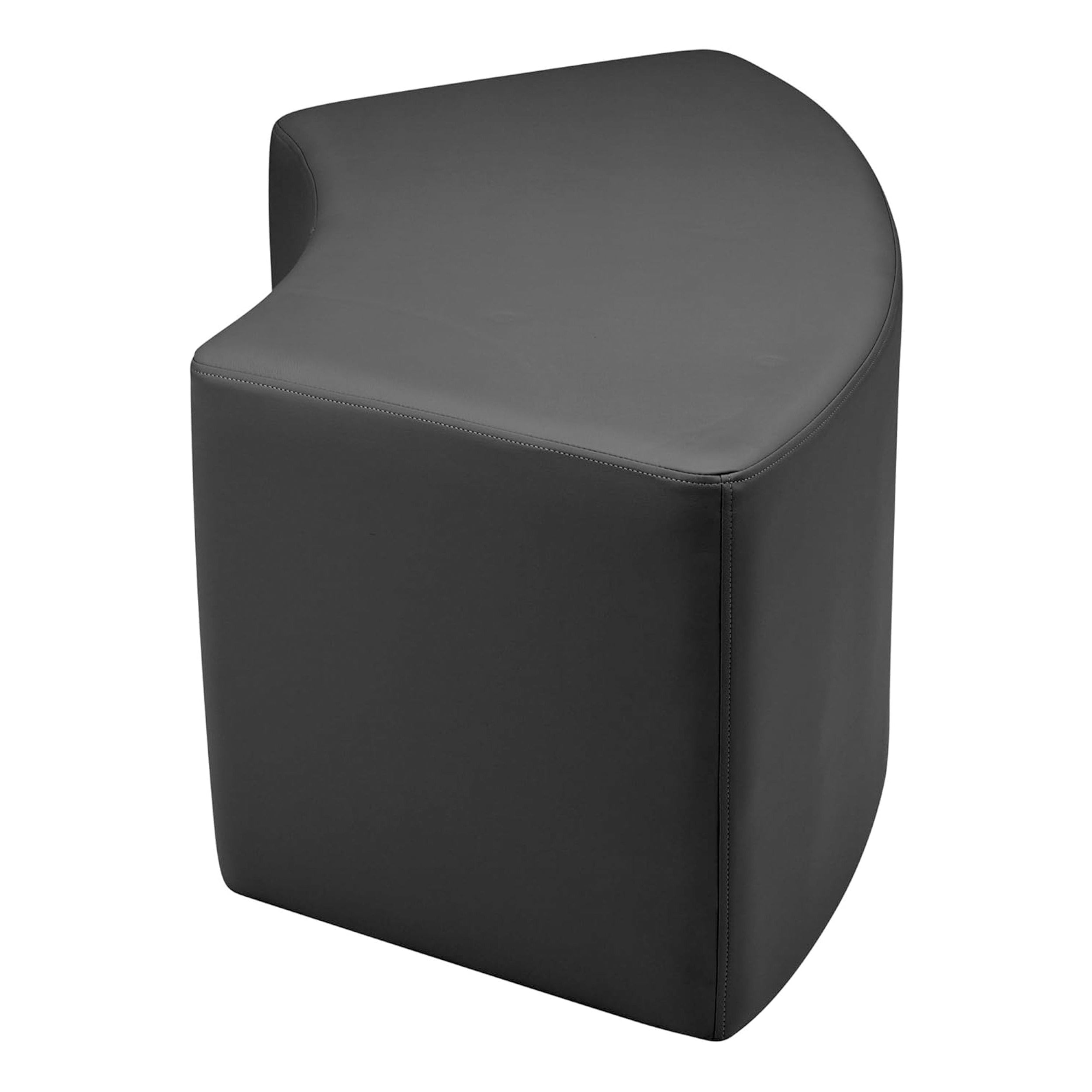Pro Series Upholstered S Curve Ottoman 18" Height, 3-Piece - Black