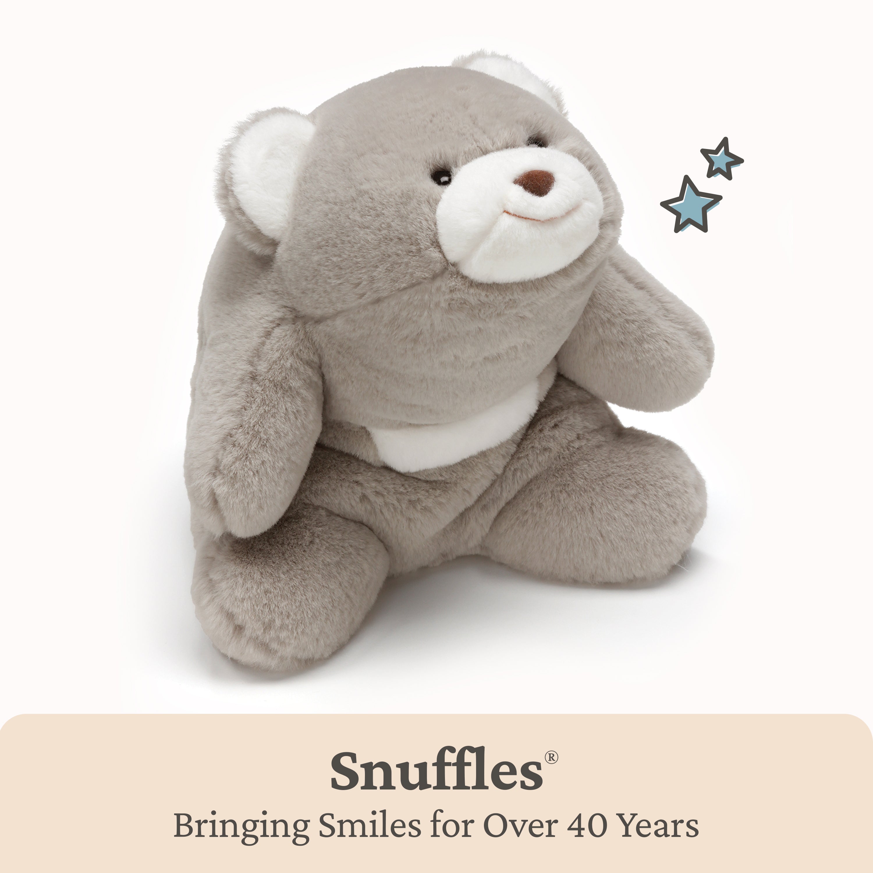 GUND Original Snuffles Teddy Bear, Premium Stuffed Animal for Ages 1 and Up, Gray, 10”