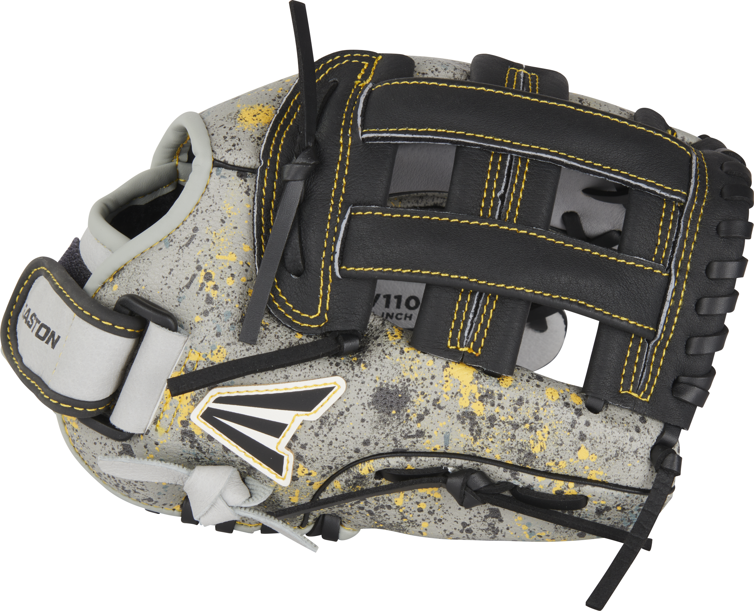 Easton Havoc Series 11-Inch Baseball Glove  - Left Hand Thrower - Grey/Black/Yellow