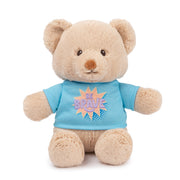 GUND “Be Brave” Sustainable Message Bear with Blue T-Shirt, Teddy Bear Made from 100% Recycled Materials for Ages 1 and Up, Tan, 12”