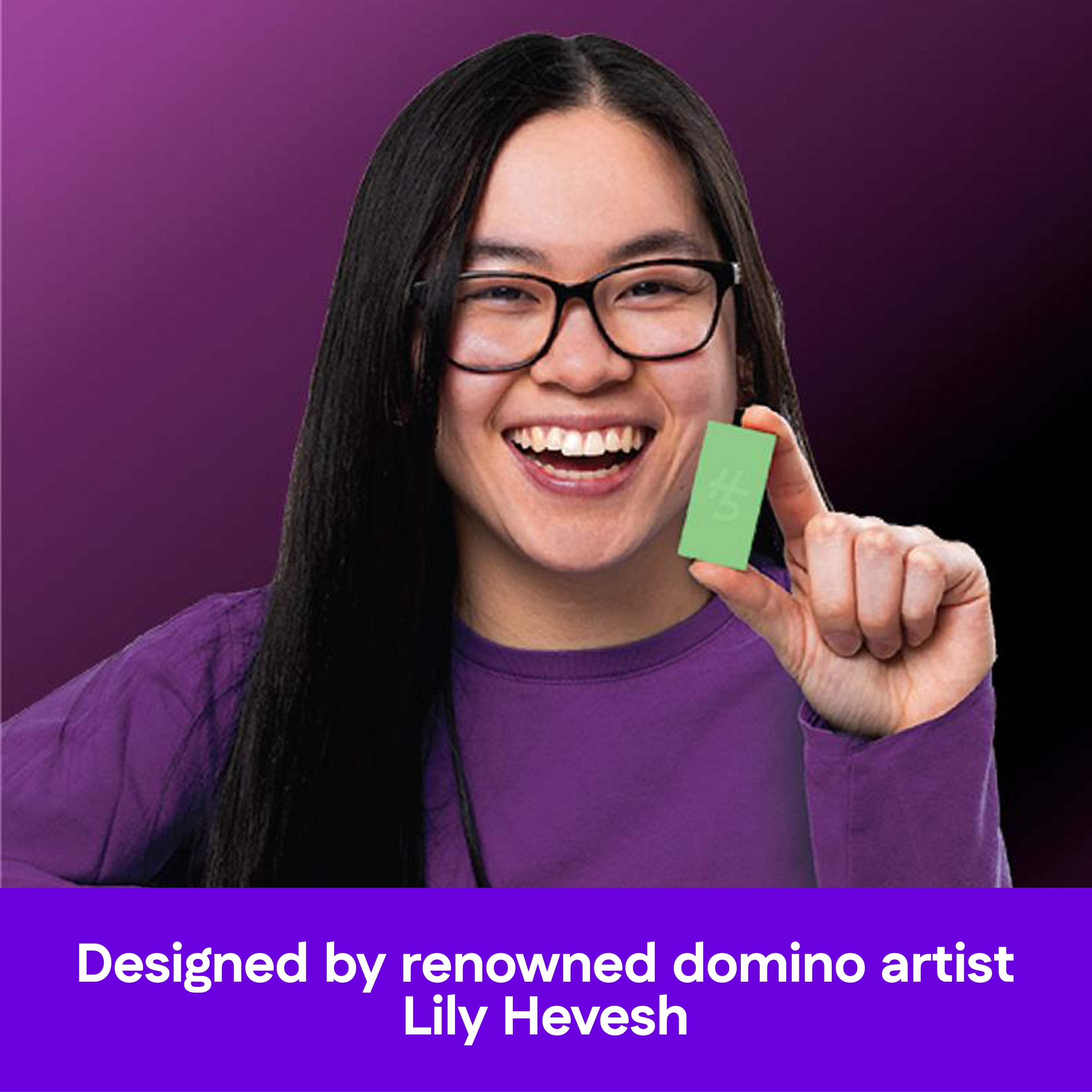 Spin Master Games, Lily Hevesh H5 Domino Creations Summer Set 100-Piece Dominoes Set, Building Toys for Kids & Family, Classic STEM Activity Game, 1 & Up Players, for Ages 5 & Up