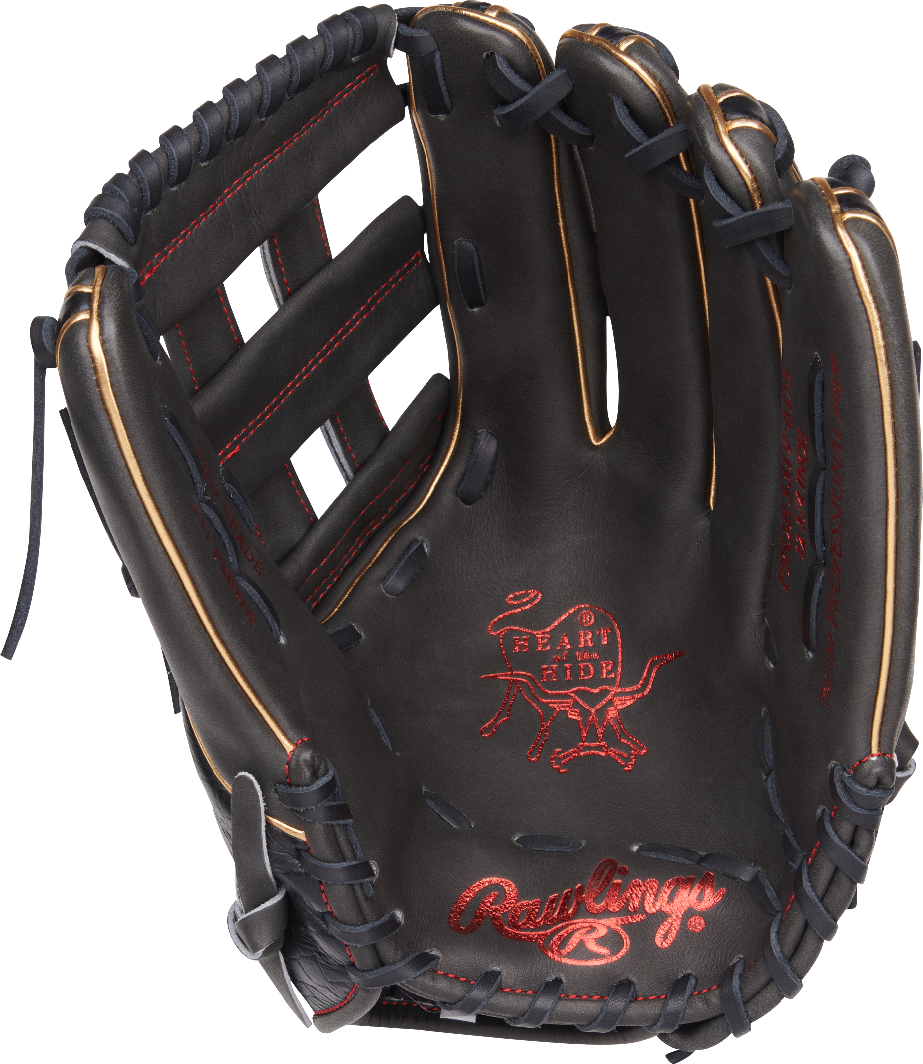 Rawlings Heart Of The Hide Series 12.75-Inch Baseball Glove - Right Hand Thrower - Dark Shadow