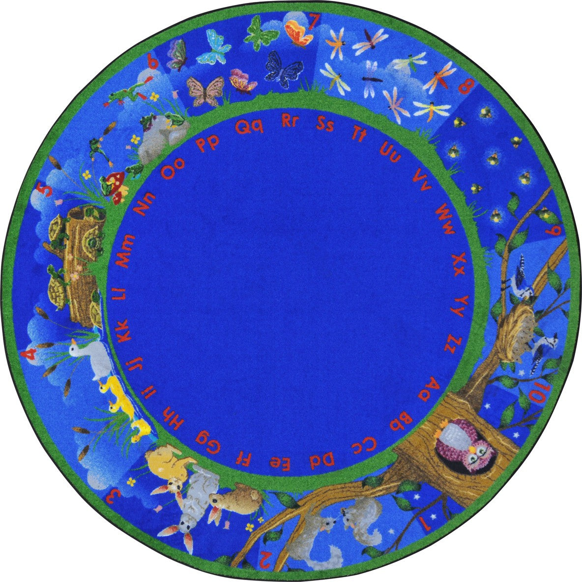 Nature's Numbers 13'2" Round area rug in color Multi