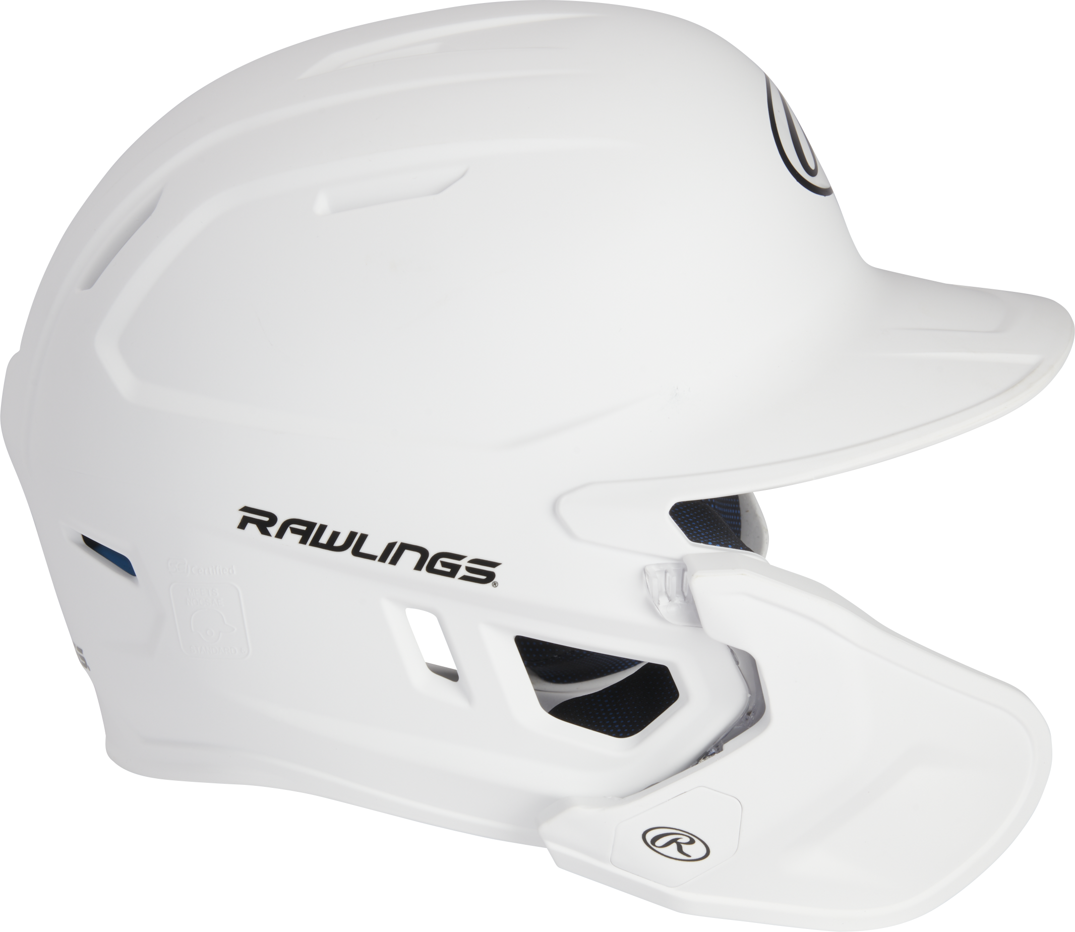 Rawlings Mach Adjust With Lhb Extension Matte Junior Batting Helmet - White