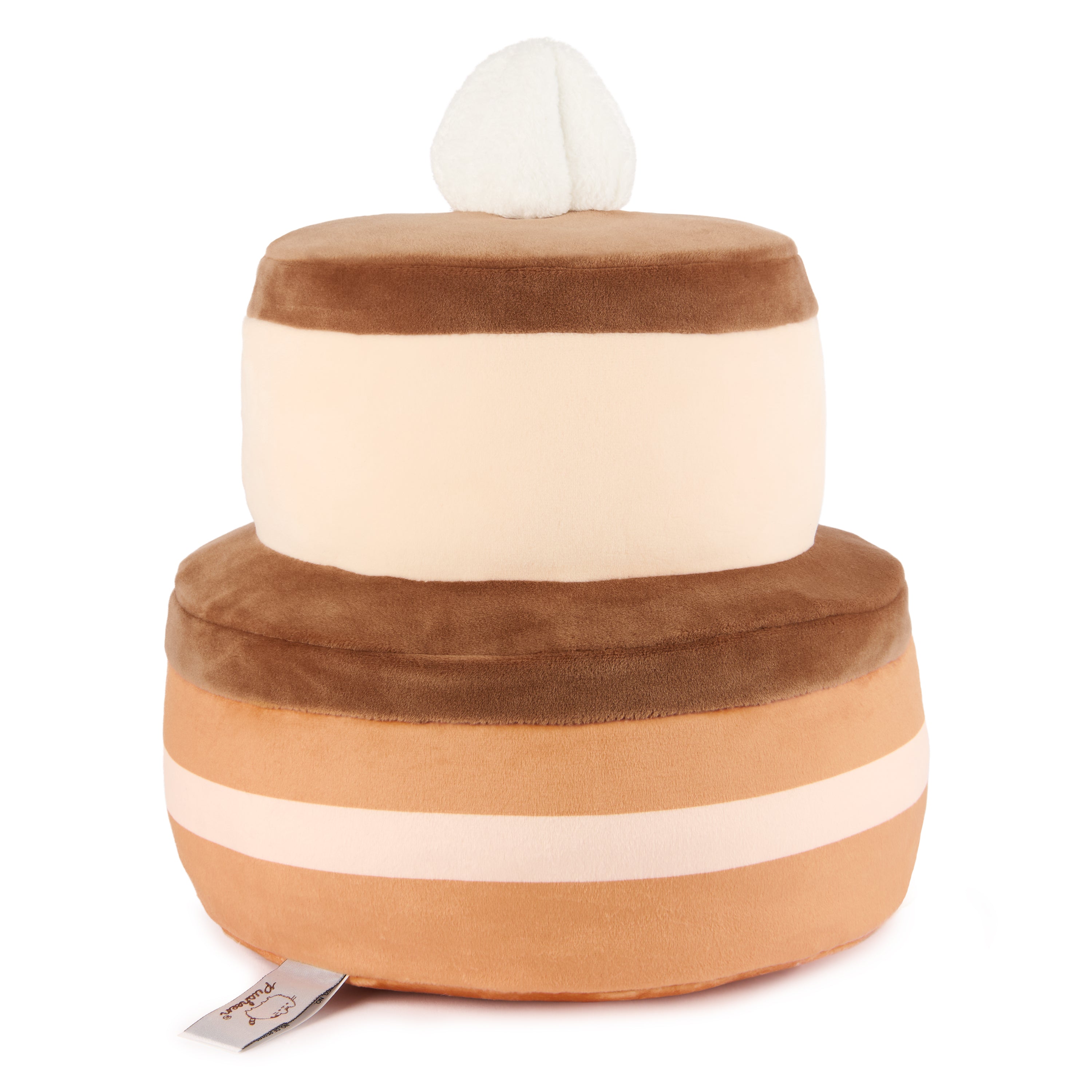GUND Pusheen Chocolate Cake Squisheen, Squishy Toy, Collectible Plush Toy, Dessert Plush, Cat Stuffed Animal for Ages 8 and Up, Brown, 11”