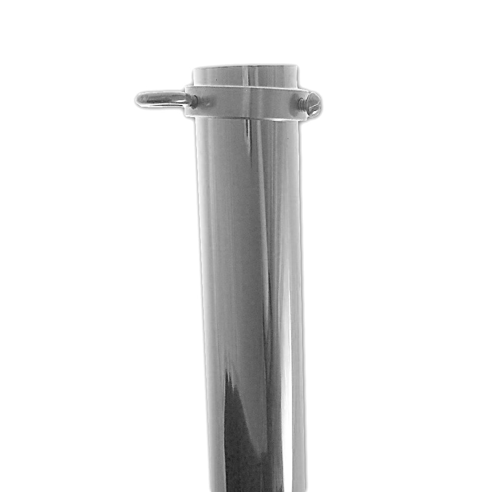 84S 8 FT X 1-1/4 IN SILVER ALUM POLE