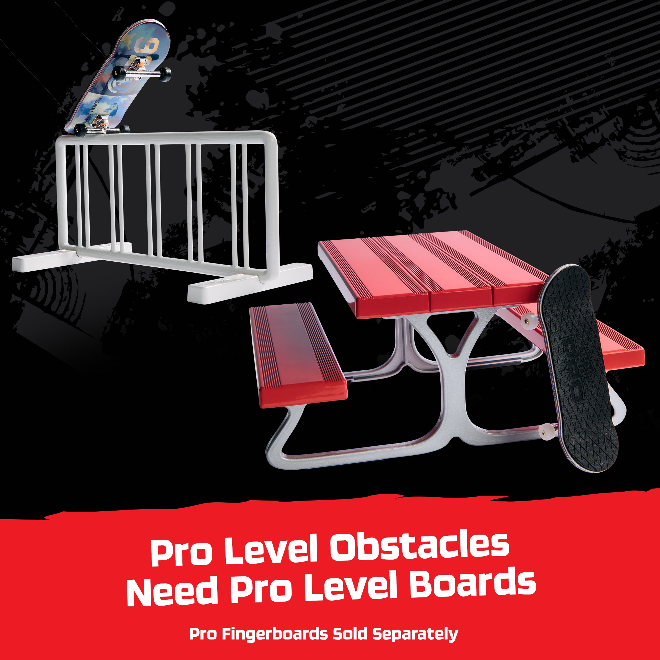 Tech Deck, Pro Series Daily Grind Pack 2.0 with Picnic Table and Bike Rack; Kids Toys for Boys Ages 6 and up Mini Fingerboard Sold Separately