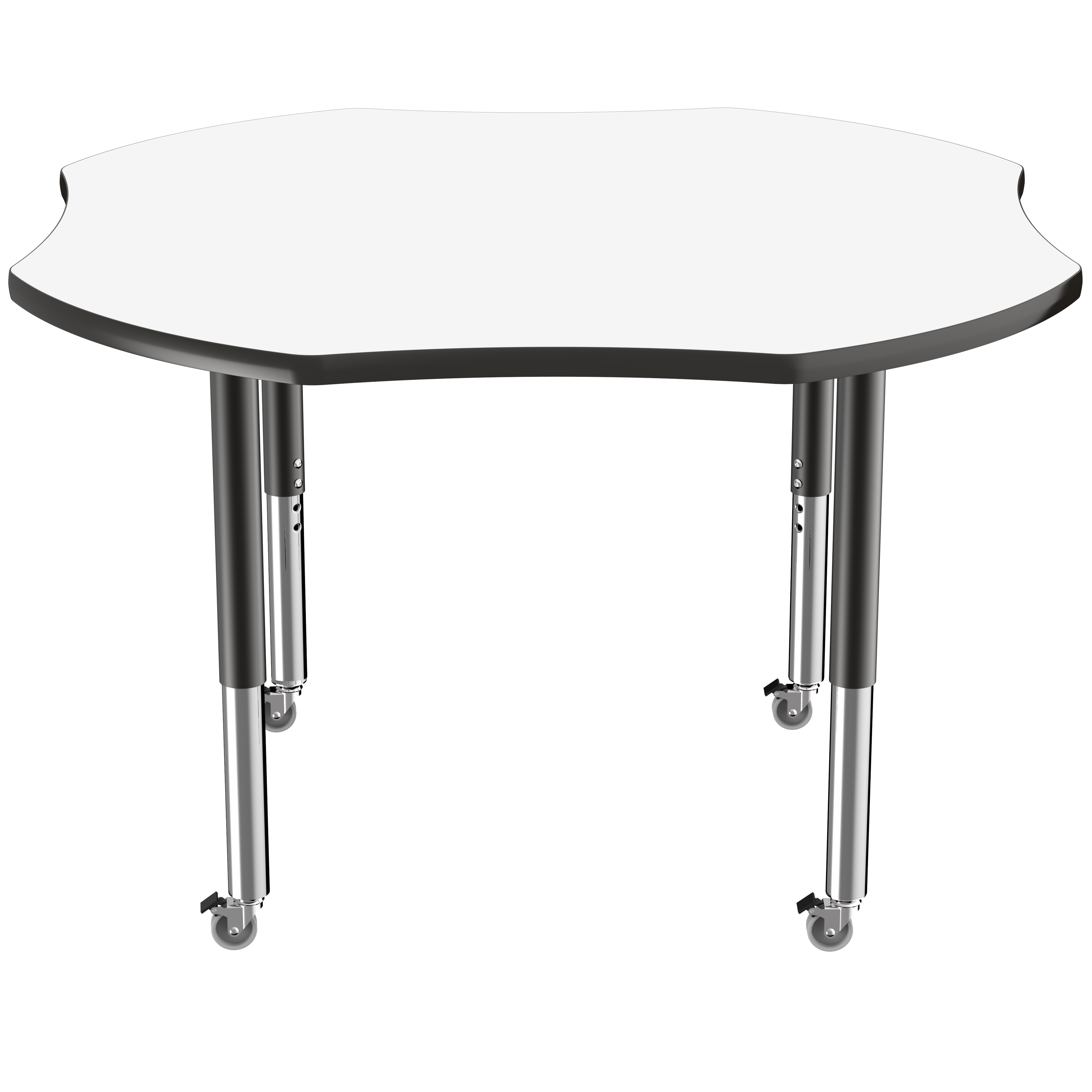 48" x 48" Clover Dry-Erase Activity Table with Adjustable Super Legs - Whiteboard/Black
