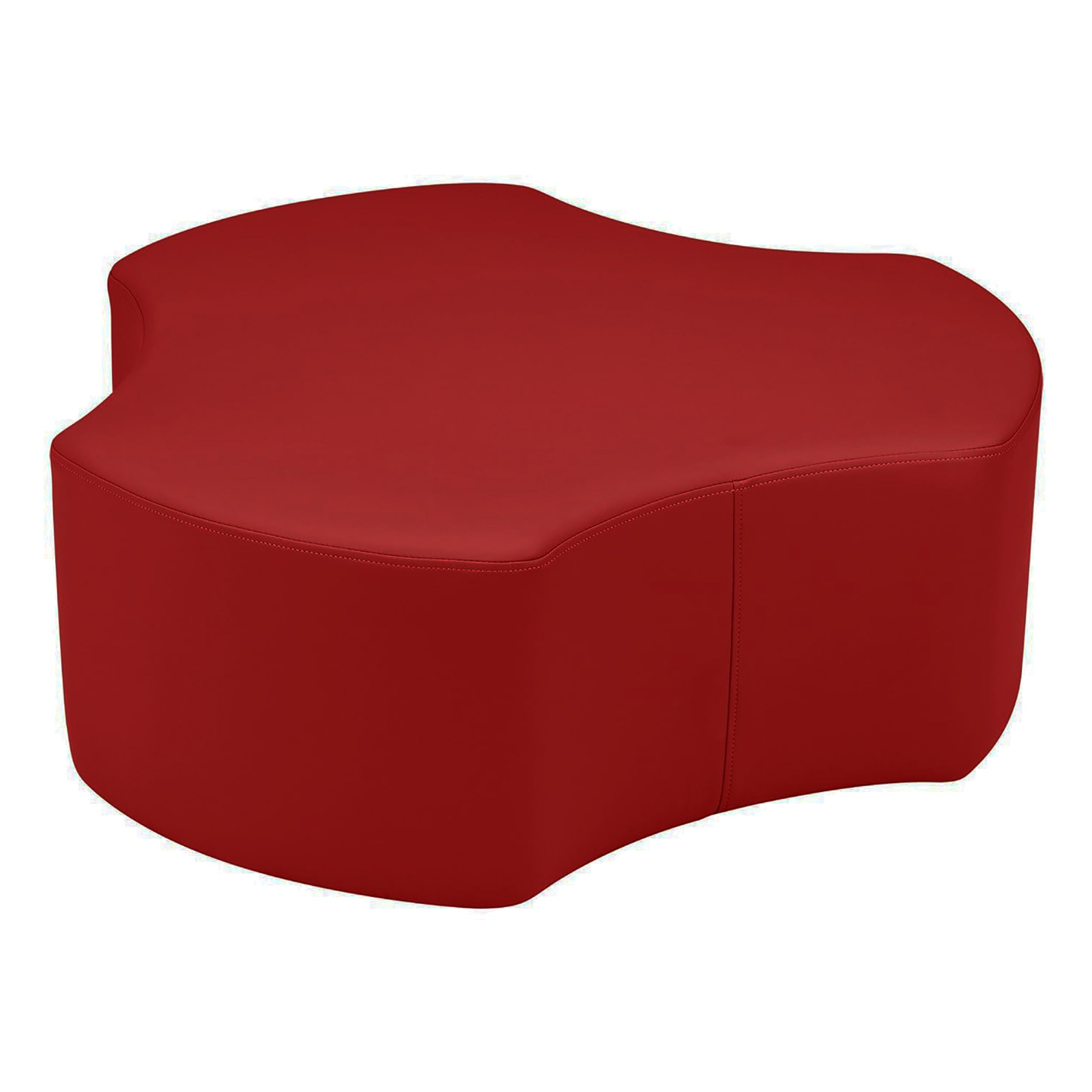 Pro Series Upholstered Cog Ottoman 12" Height - Crimson