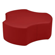Pro Series Upholstered Cog Ottoman 12" Height - Crimson