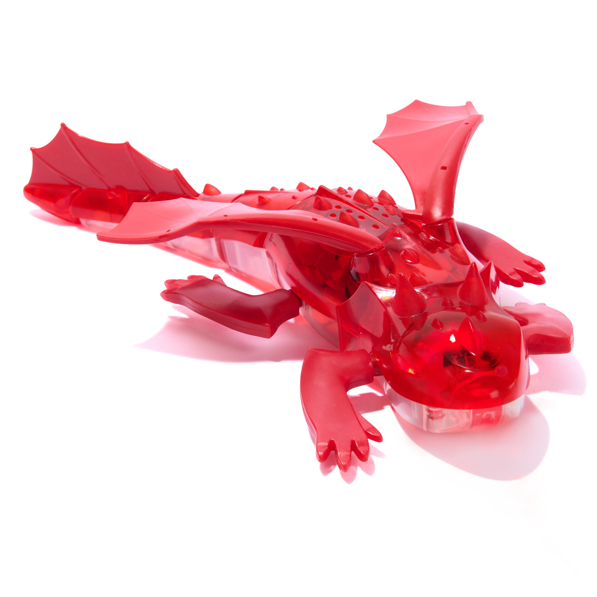 HEX BOTS Remote Control Dragon, Rechargeable Robot Dragon Toys for Kids, Adjustable Robotic Dragon Figure Toys for Boys & Girls Ages 4 & Up, Red