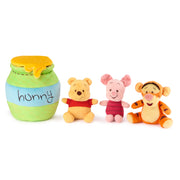 GUND Disney Official Winnie the Pooh Plush Playset with Pooh, Tigger, and Piglet, Sensory Toy Stuffed Animals for Ages 0 and Up, Green, 8”
