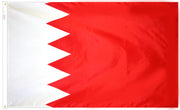 Bahrain Flag 4x6 ft. Nylon SolarGuard Nyl-Glo 100% Made in USA to Official United Nations Design Specifications.