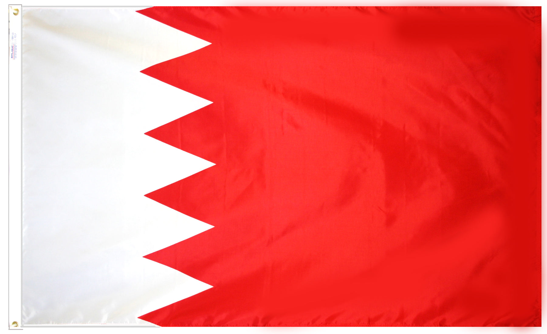 Bahrain Flag 4x6 ft. Nylon SolarGuard Nyl-Glo 100% Made in USA to Official United Nations Design Specifications.