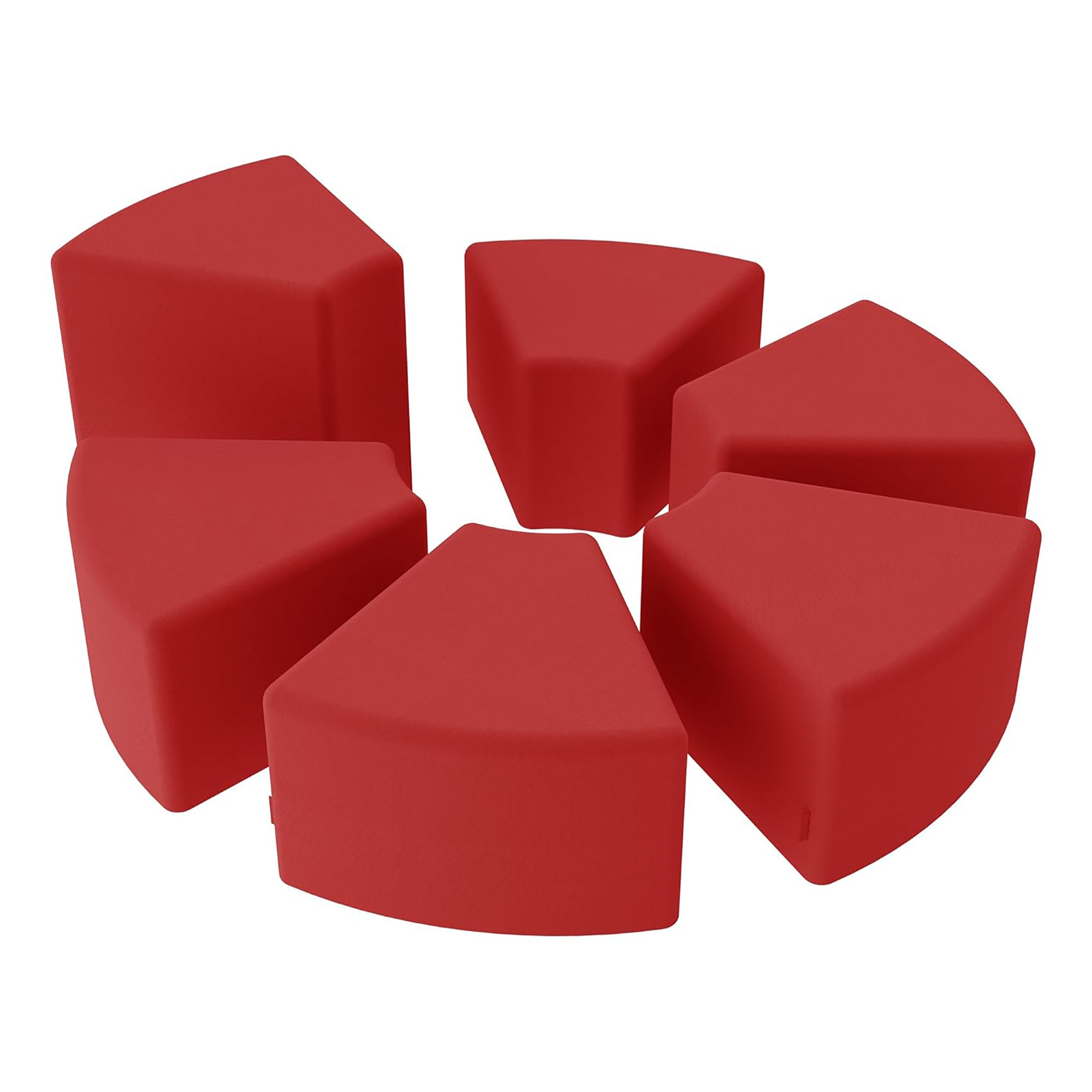Pro Series Upholstered Wedge Ottoman 18" Height - Crimson