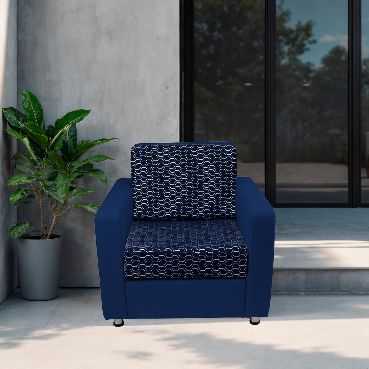 Outdoor Chair with Sunbrella - Adaptation Indigo/Canvas Navy