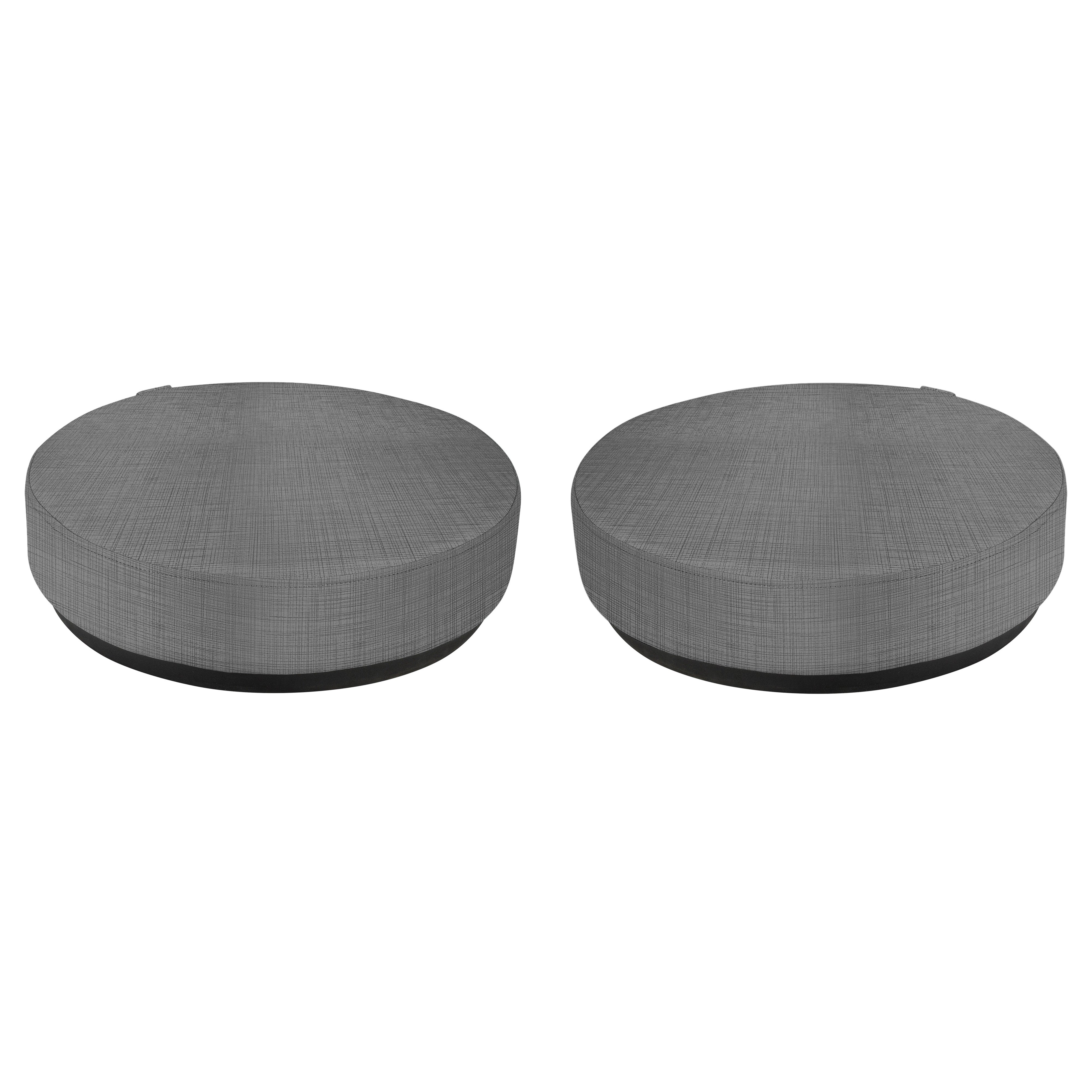 Pro Series Floor Cushion with Wobble Base, 2-Piece - Slate Gray Crosshatch