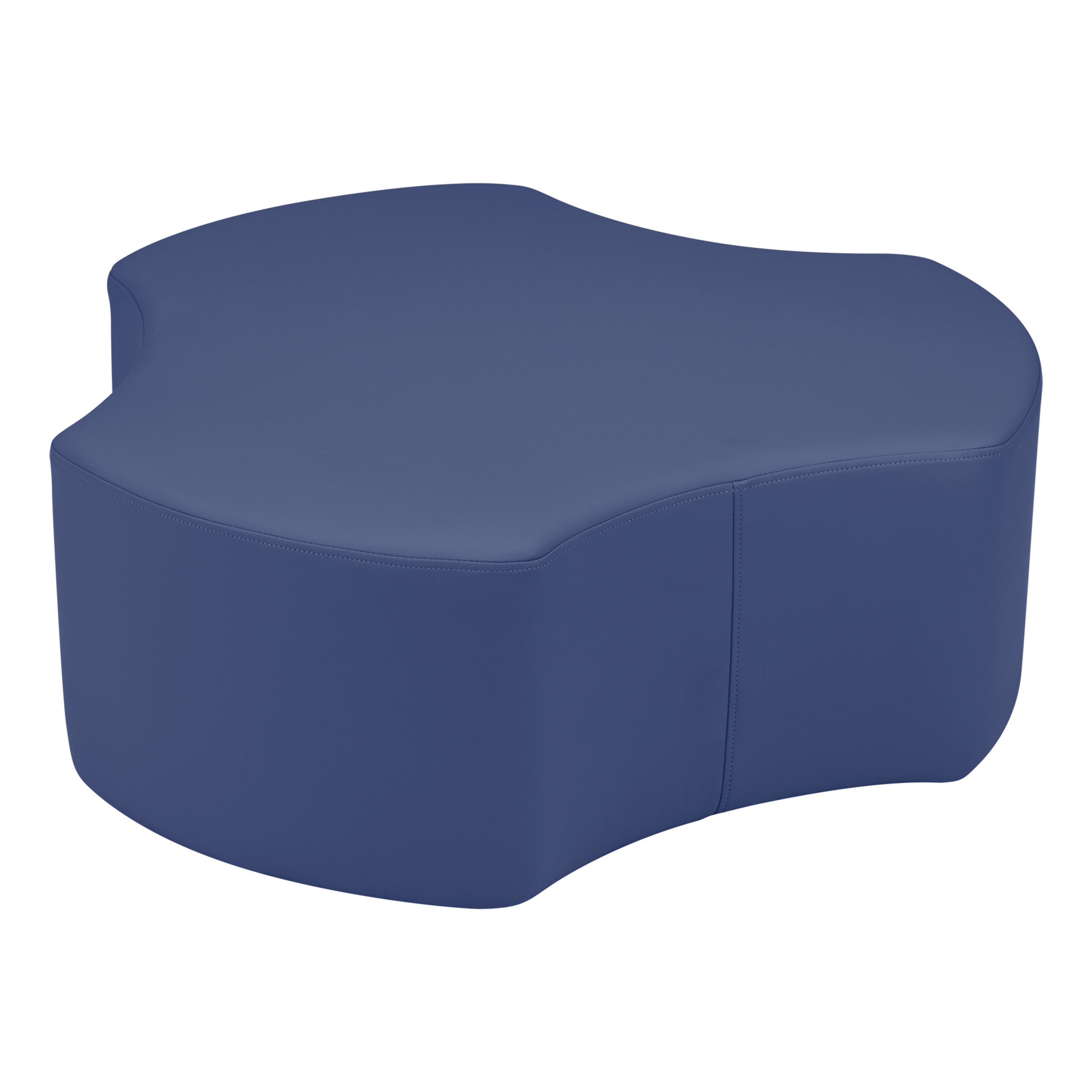 Pro Series Upholstered Cog Ottoman 12" Height - Navy