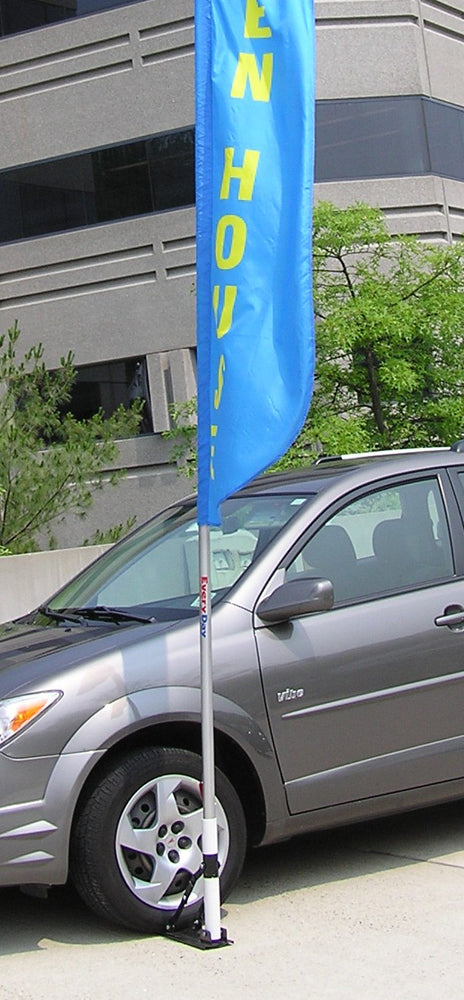 Annin Flagmakers 16 ft. White Fiberglass Flagpole Kit for Feather Flags.