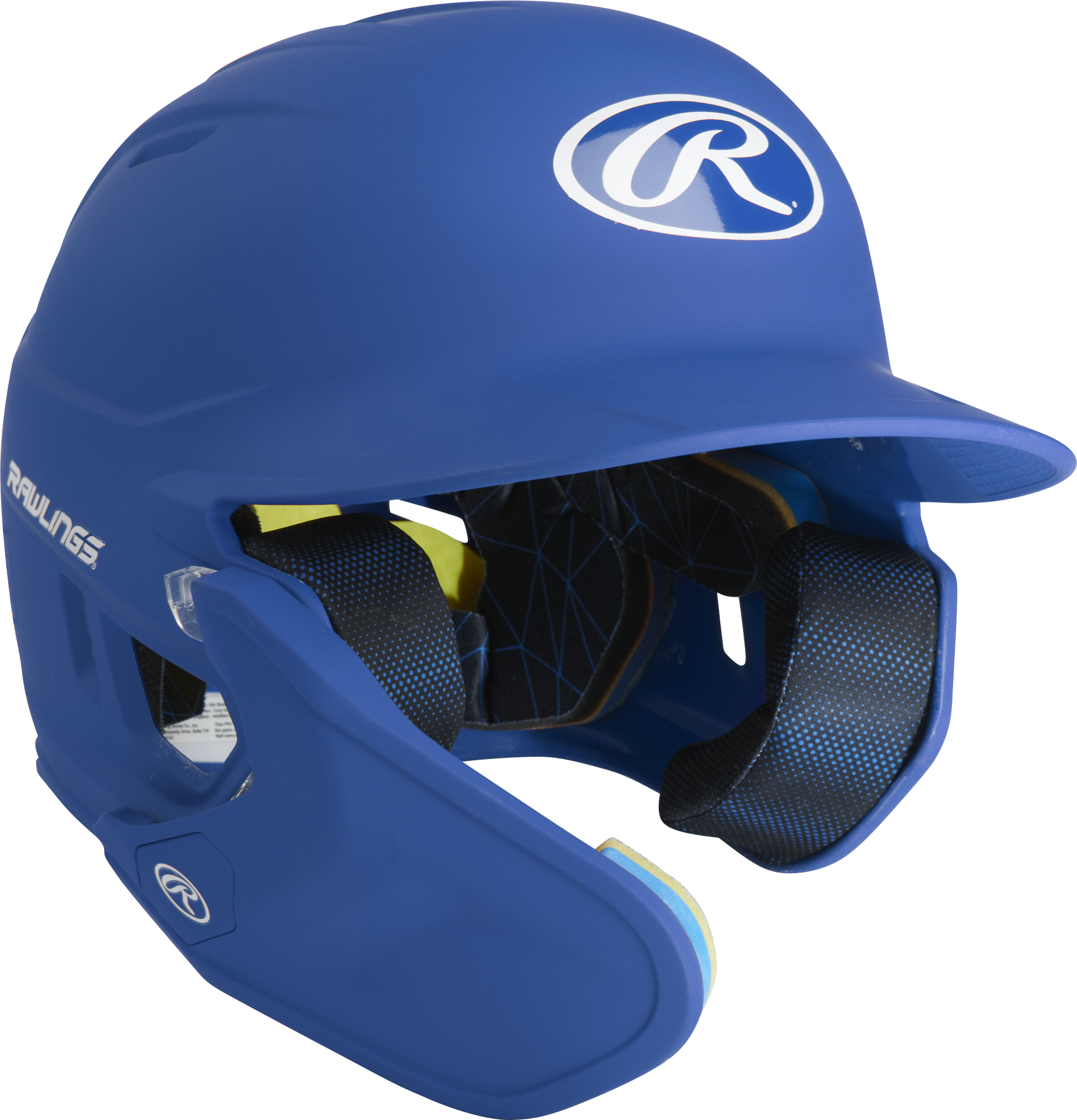 Rawlings Mach Adjust With Lhb Extension Matte Junior Batting Helmet - Royal