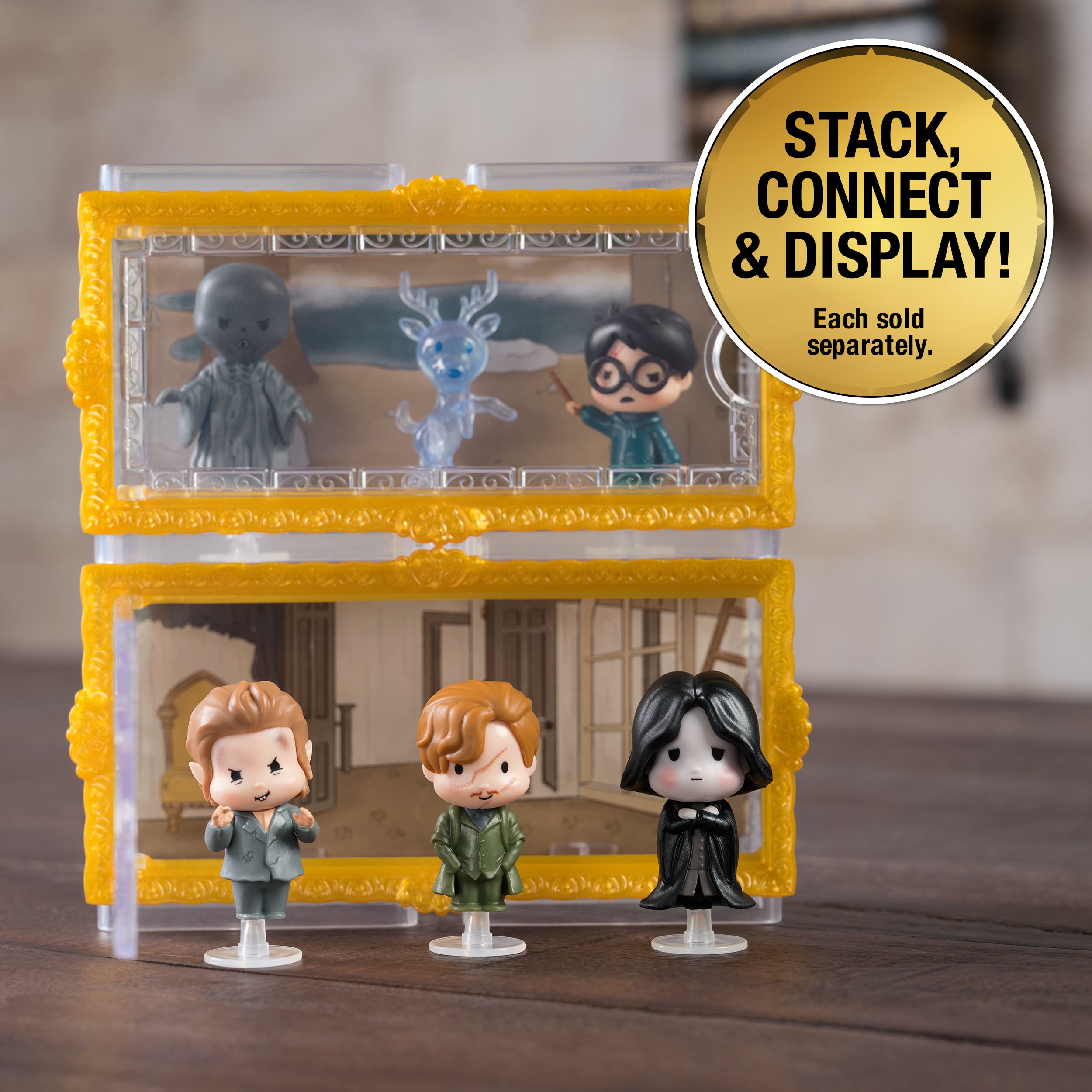 Wizarding World Harry Potter, Micro Magical Moments Year 3 Figure Set with Remus Lupin, Severus Snape, Peter Pettigrew & Display Case