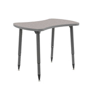 Adapte 25" x 37" Bowtie Thermofused Activity Table with Adjustable Tapered Legs - Gray/North Sea