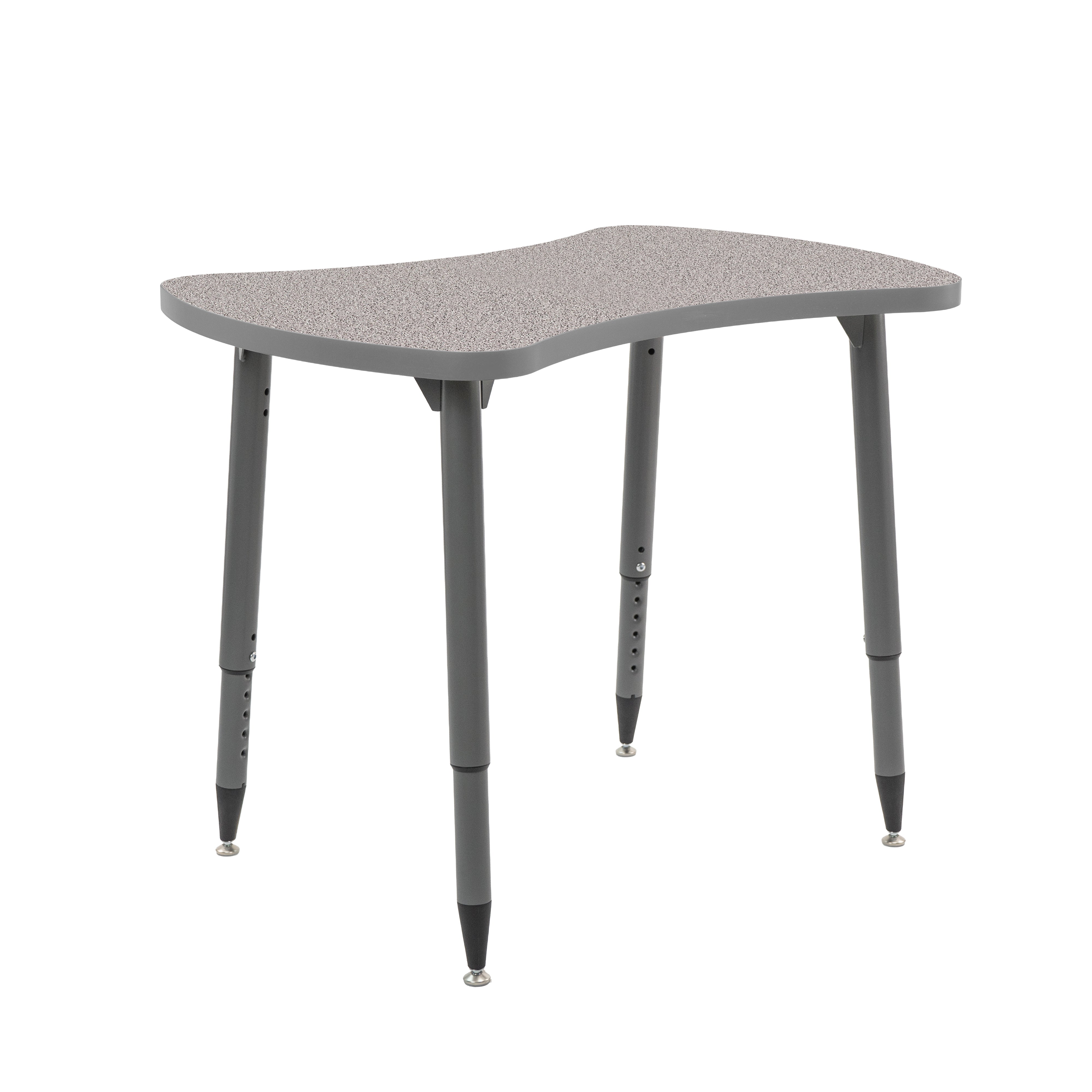 Adapte 25" x 37" Bowtie Thermofused Activity Table with Adjustable Tapered Legs - Gray/North Sea