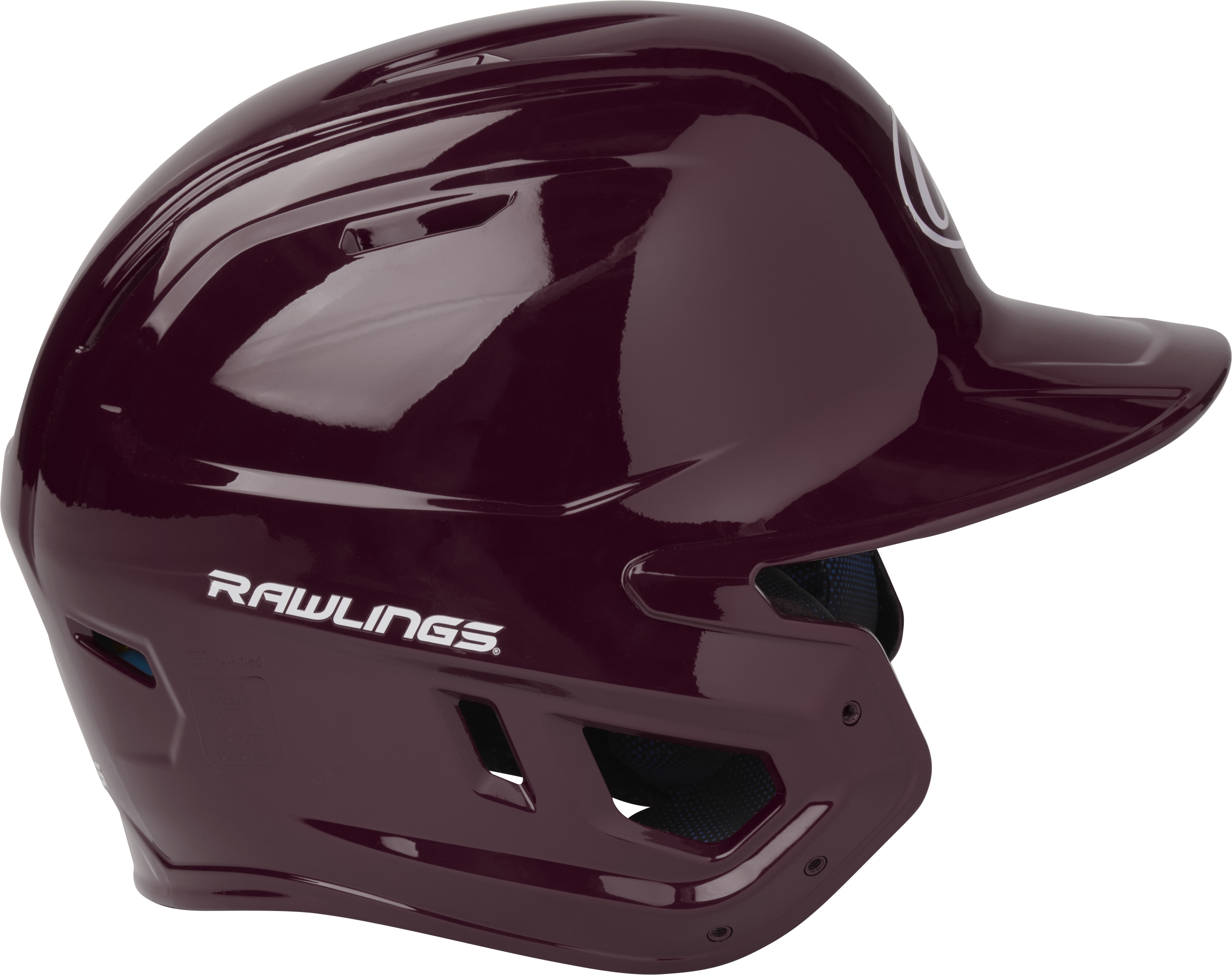 Rawlings Mach Gloss Junior Baseball Helmet - Maroon