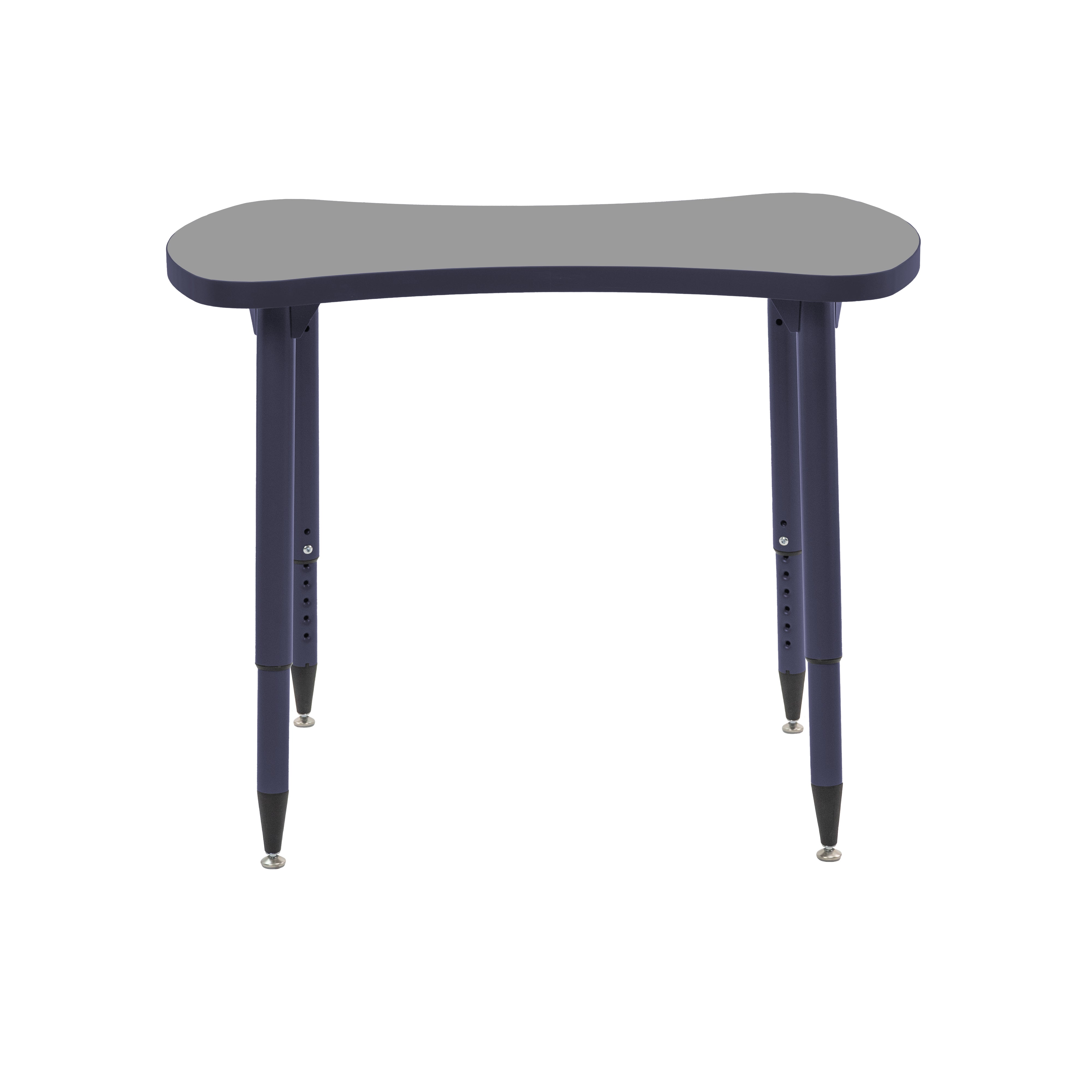 Adapte 25" x 37" Bowtie Thermofused Activity Table with Adjustable Tapered Legs - North Sea/Navy