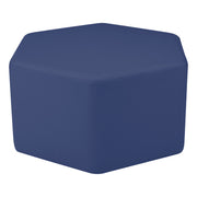 Pro Series Upholstered Hexagon Ottoman 18" Height - Navy
