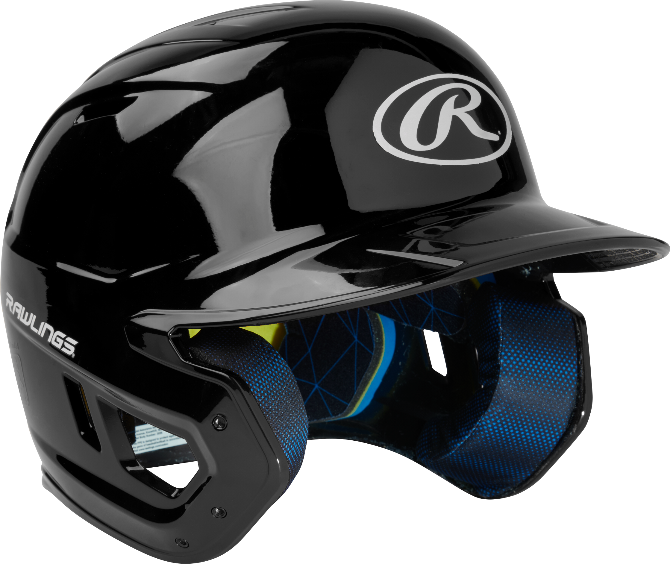 Rawlings Mach Gloss Senior Baseball Helmet - Black